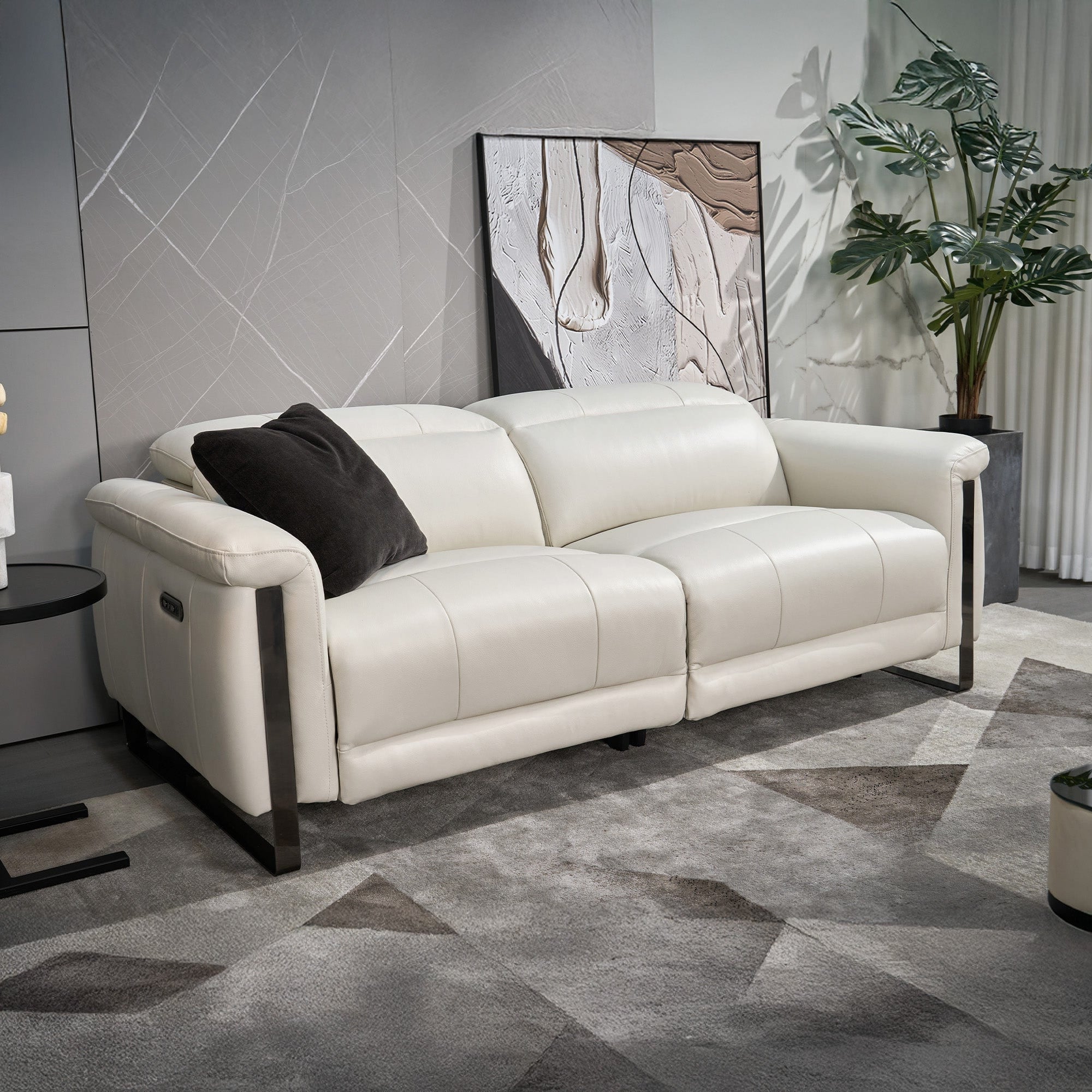 Adelphi - 3 Seat Power Recliner Sofa, Leather - Image 3
