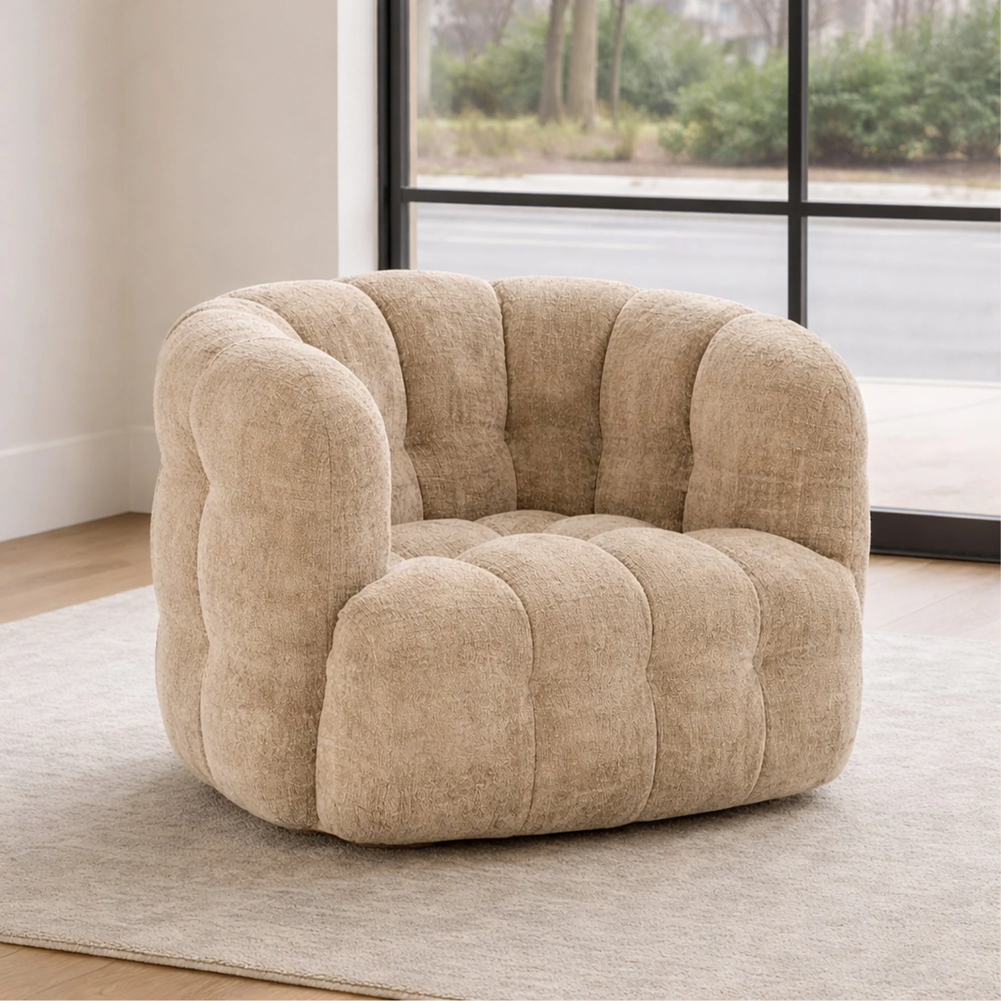 Amsterdam - Swivel Accent Chair, Fabric - Image 6