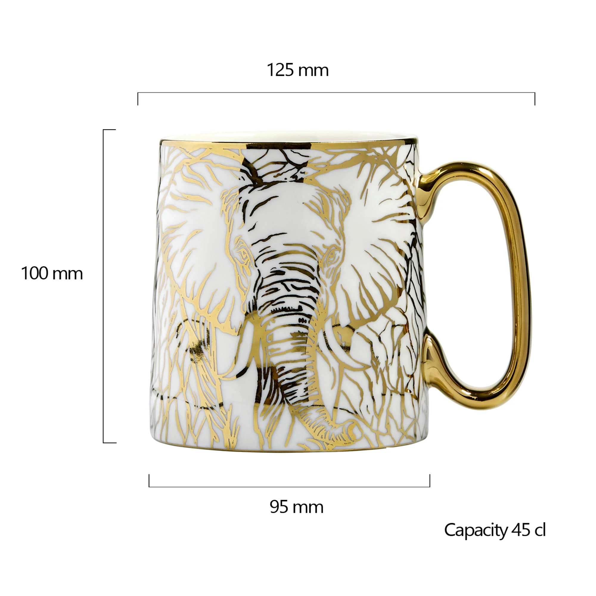 Animal - Elephant Mugs, Set of 2 - Image 3