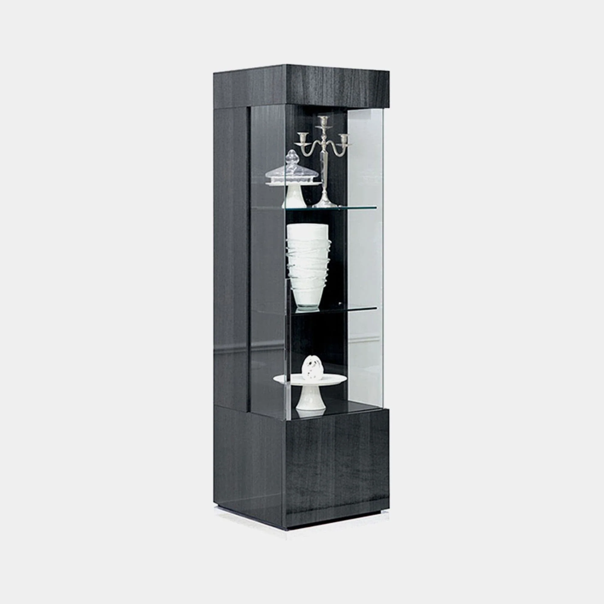 Antibes - Display Cabinet, Grey High Gloss