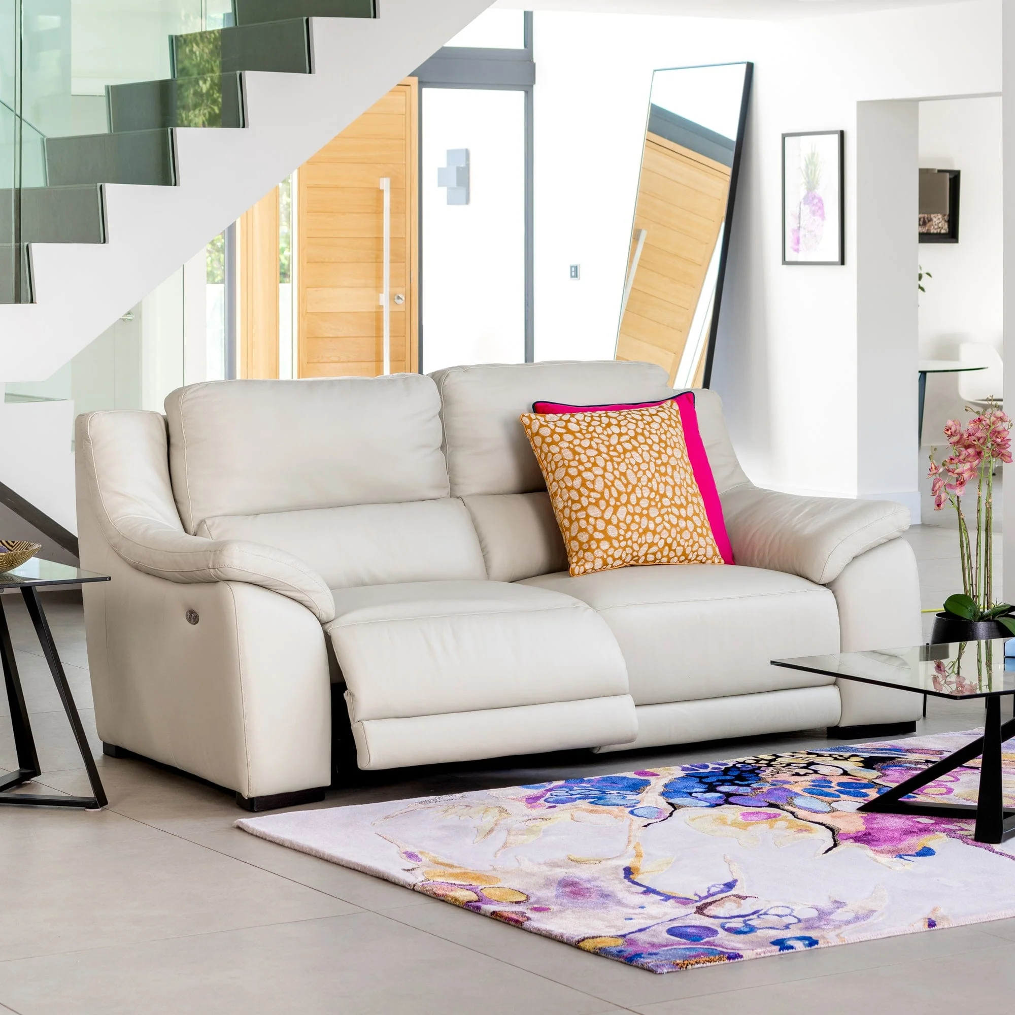 Arezzo - Maxi 3 Seat Power Recliner Sofa, Leather - Image 2