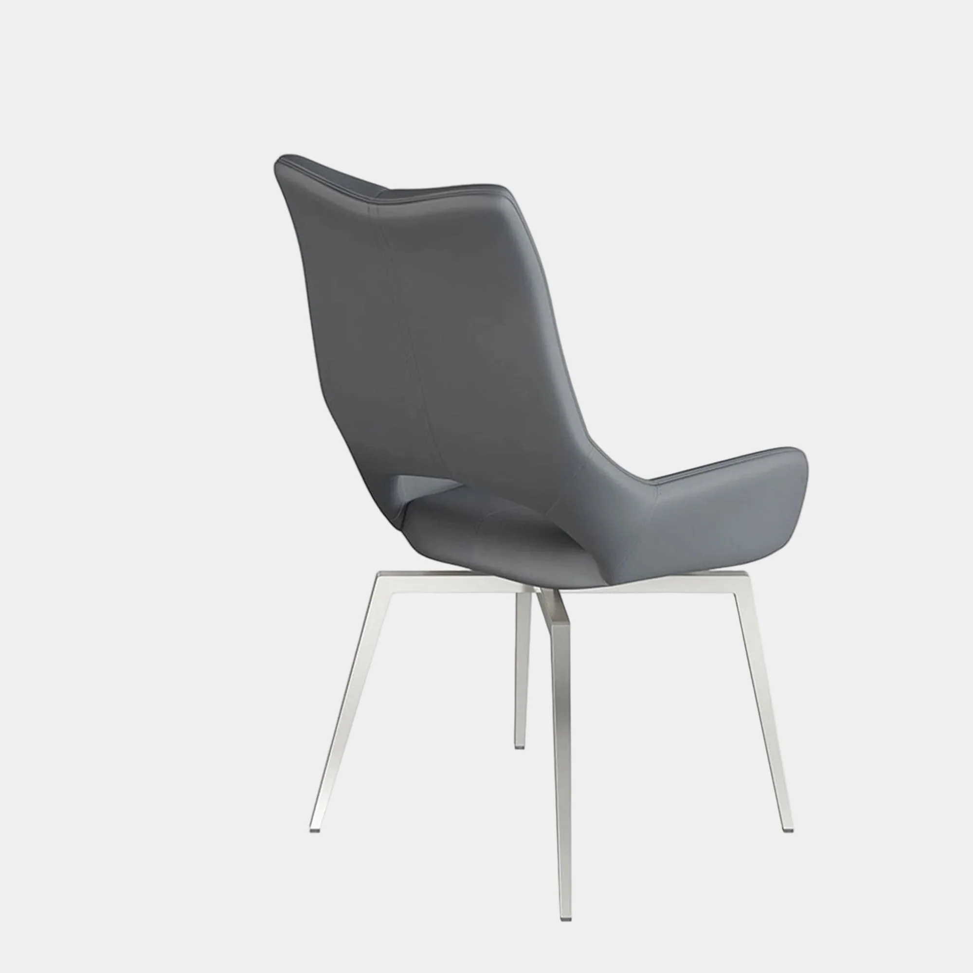 Aristo - Swivel Dining Chair, Faux Leather - Image 4