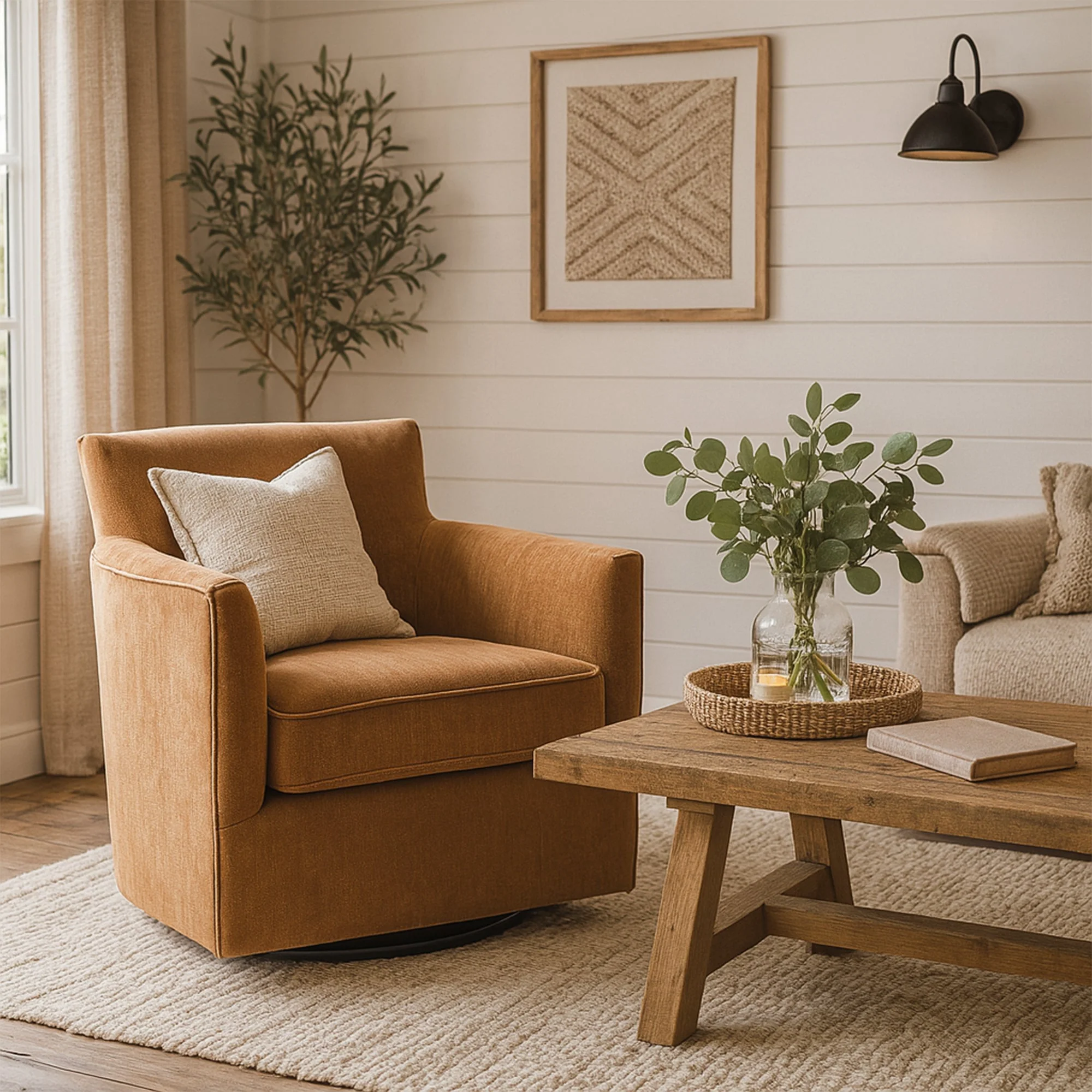 Arlo - Swivel Chair, Fabric - Image 12