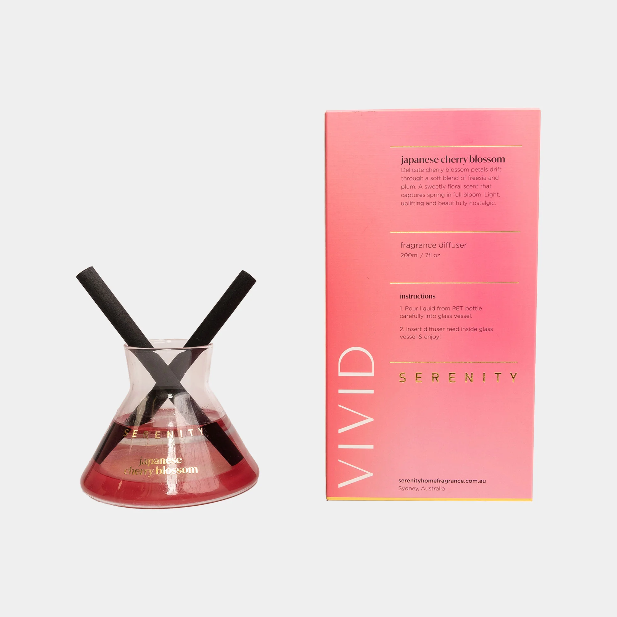 Vivid - Japanese Cherry Blossom Reed Diffuser 200ml - Image 2