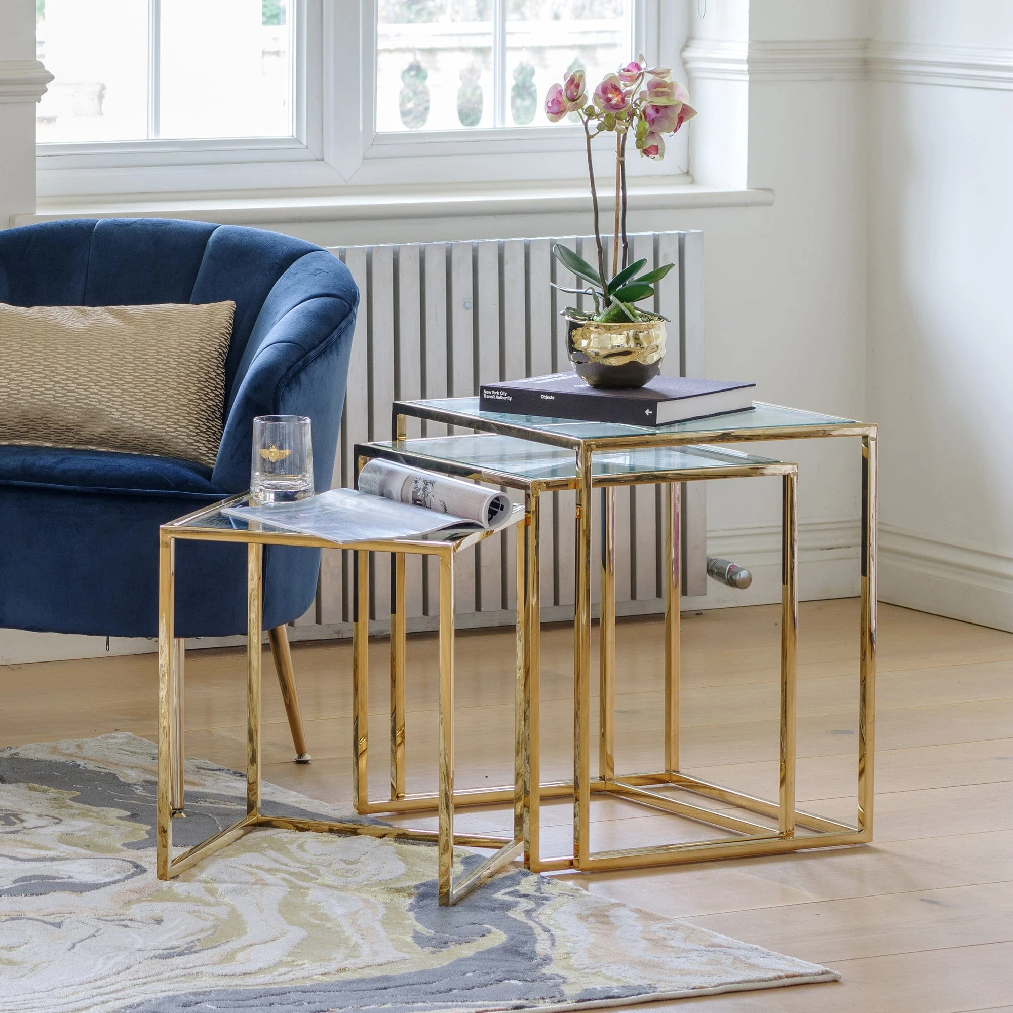 Auric - Glass Nest Tables - Image 2