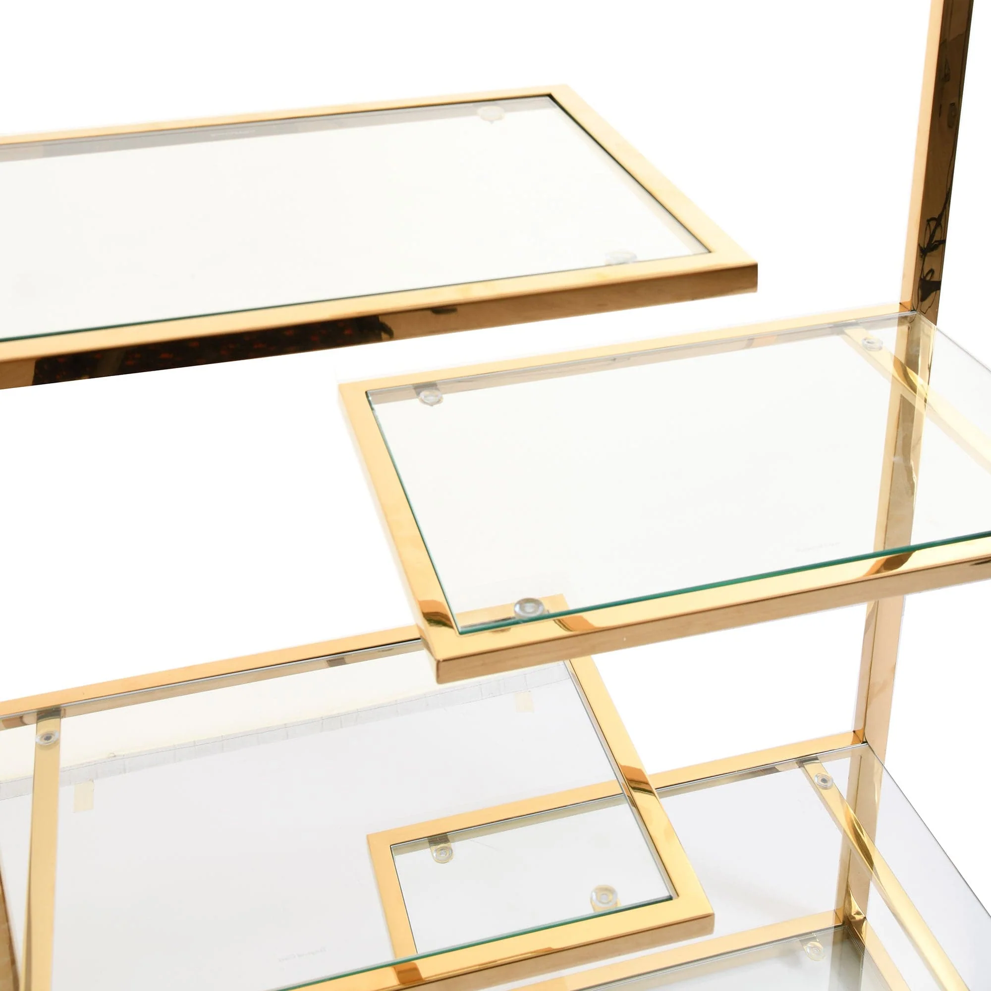 Auric - Shelving Unit, Gold Frame - Image 3
