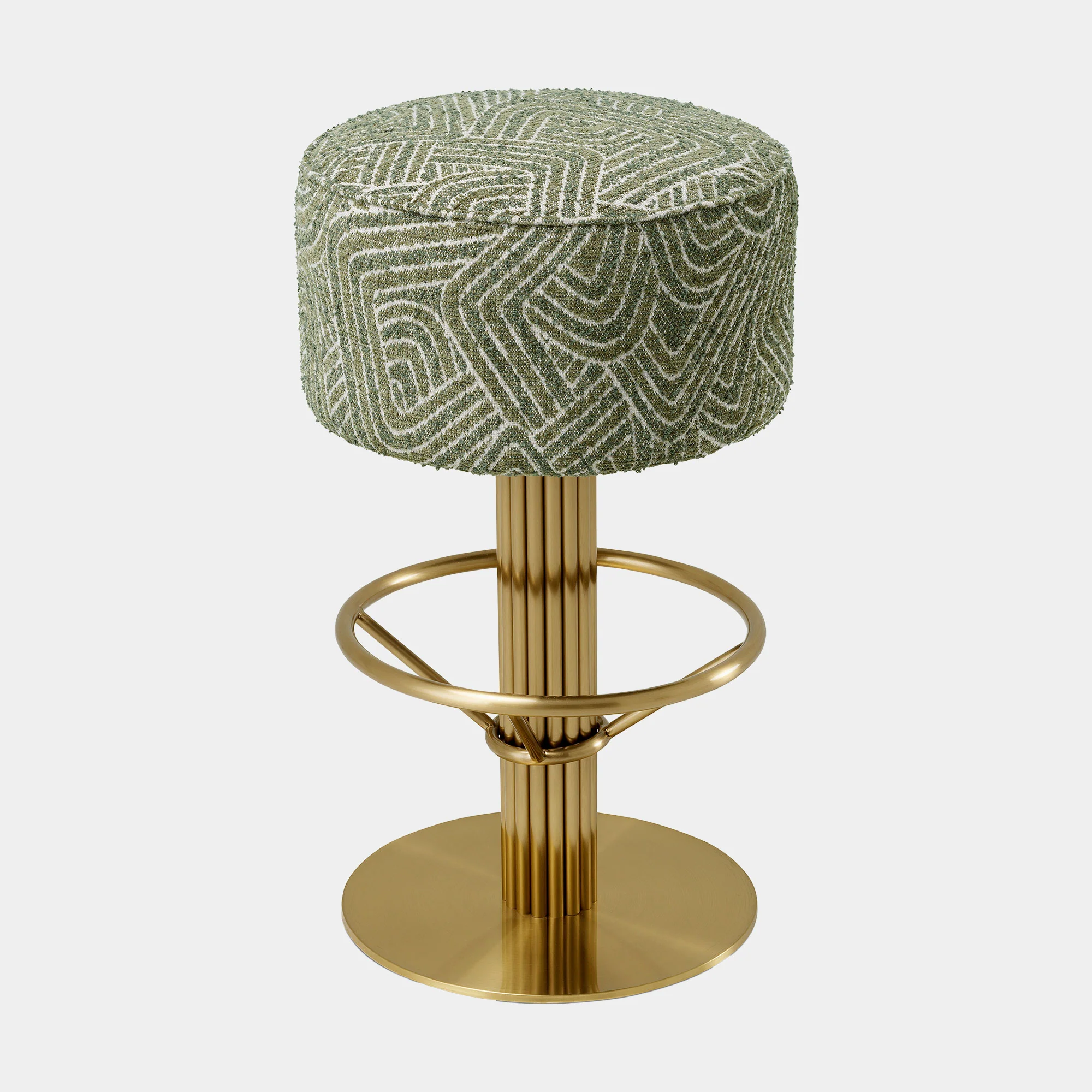 Eichholtz Carelton - Swivel Bar Stool, Fabric - Image 12