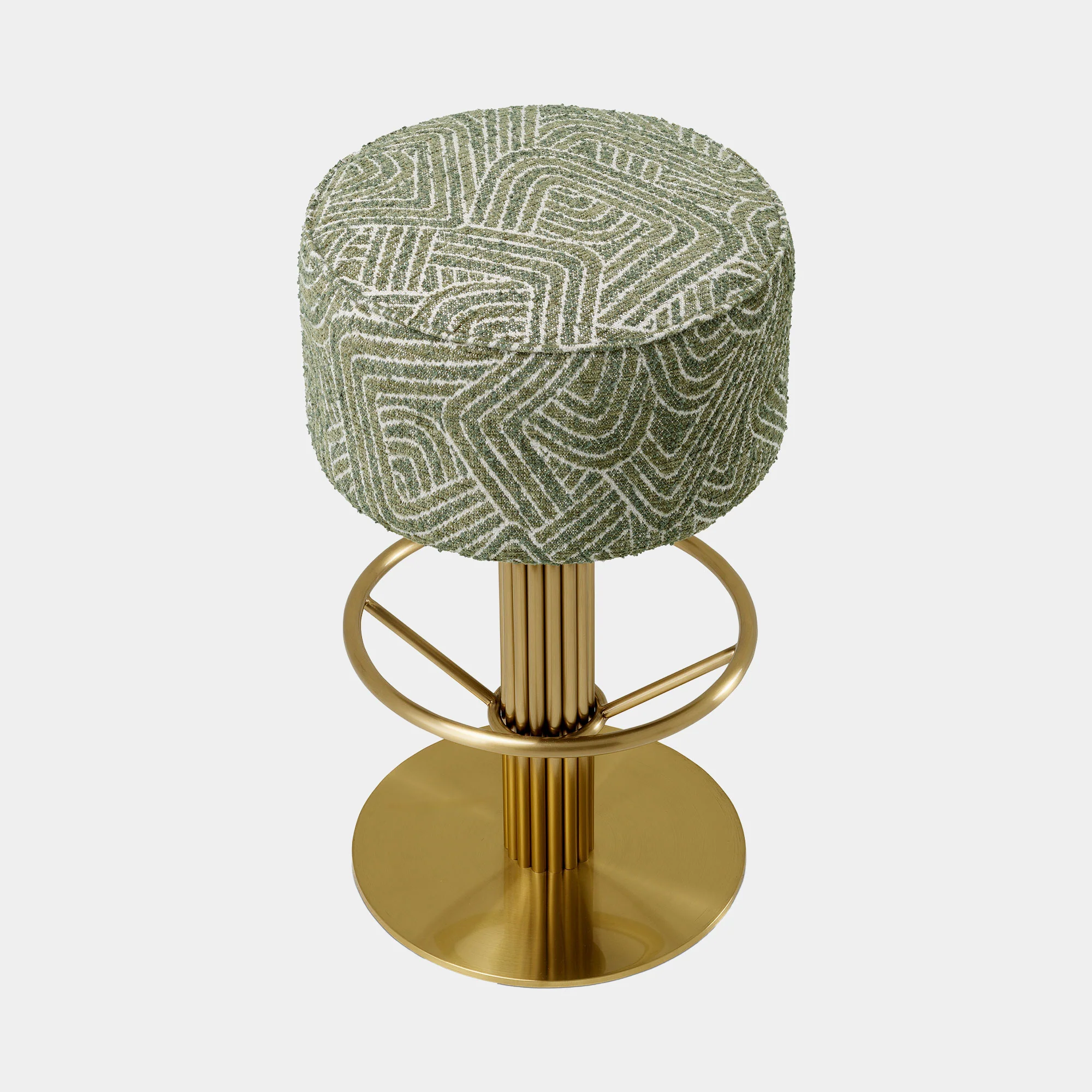 Eichholtz Carelton - Swivel Bar Stool, Fabric - Image 13