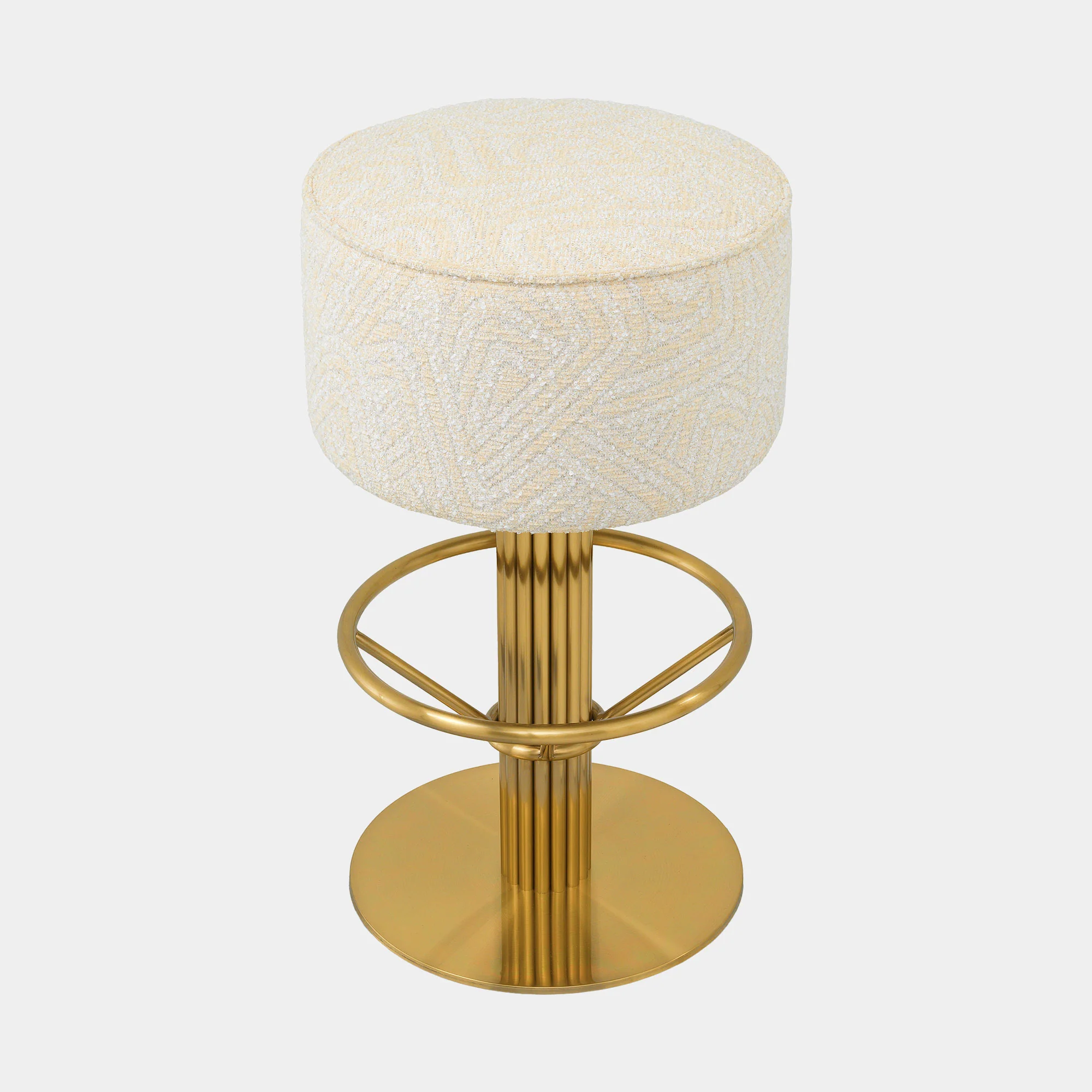 Eichholtz Carelton - Swivel Bar Stool, Fabric - Image 5