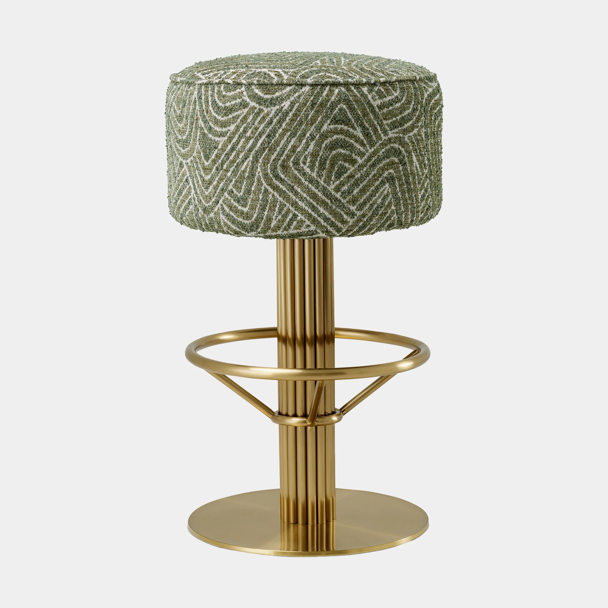 Eichholtz Carelton - Swivel Bar Stool, Fabric - Image 8