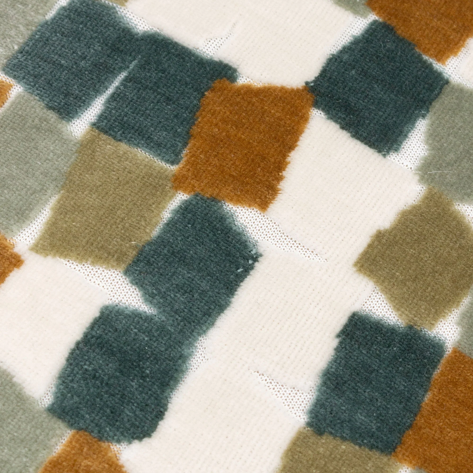Blocks Velvet - Green Cushion 45x45cm - Image 4