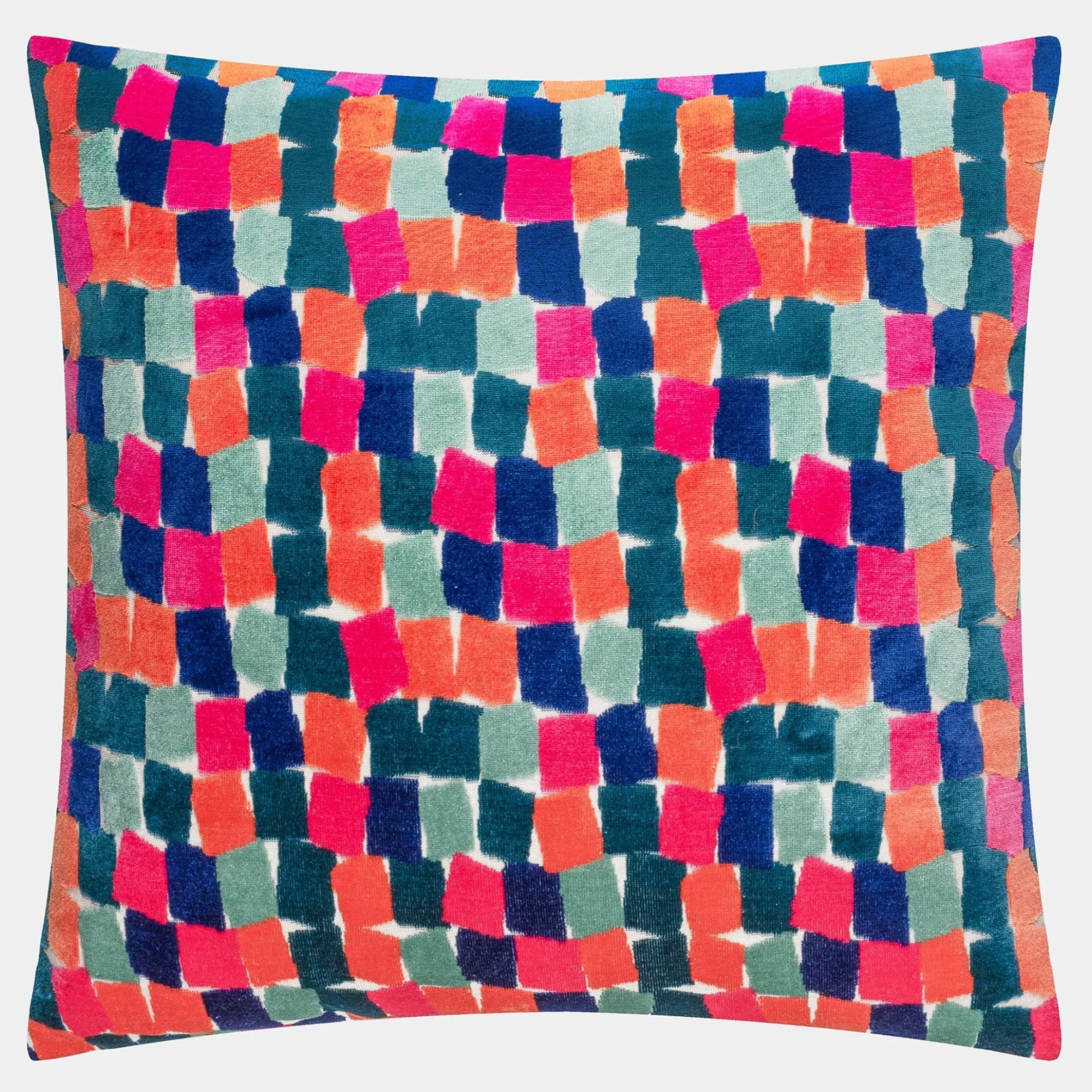 Blocks Velvet - Teal Cushion 45x45cm