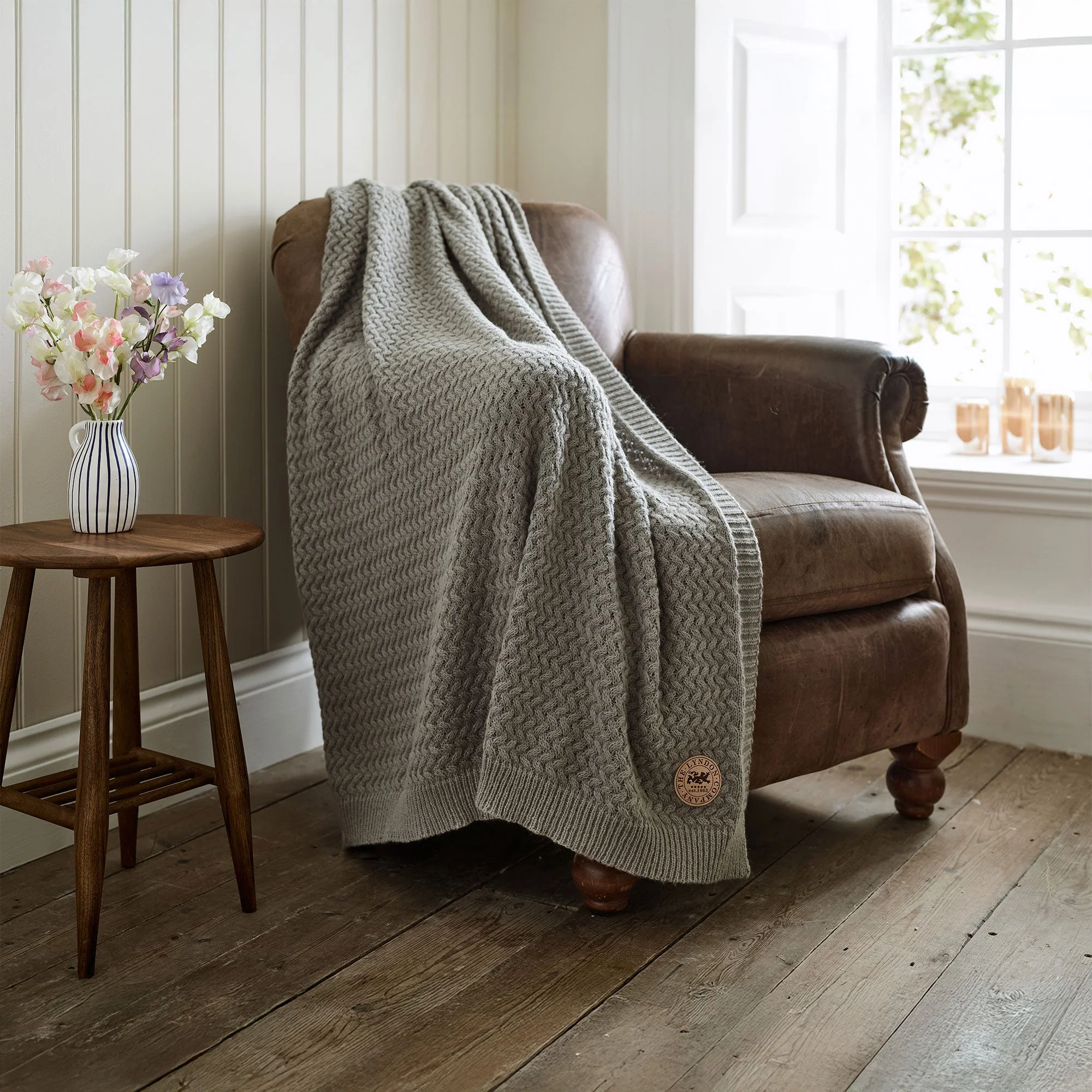 Cadenza Grey - Knitted Throw 130x170cm - Image 4