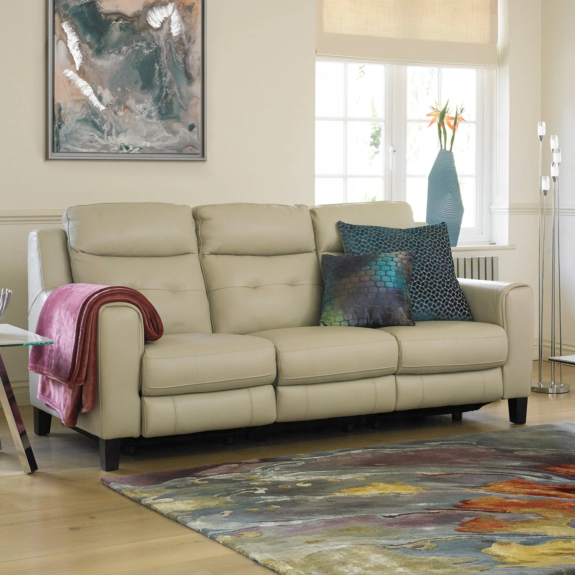 Caserta - 3 Seat Power Recliner Sofa, Leather - Image 3