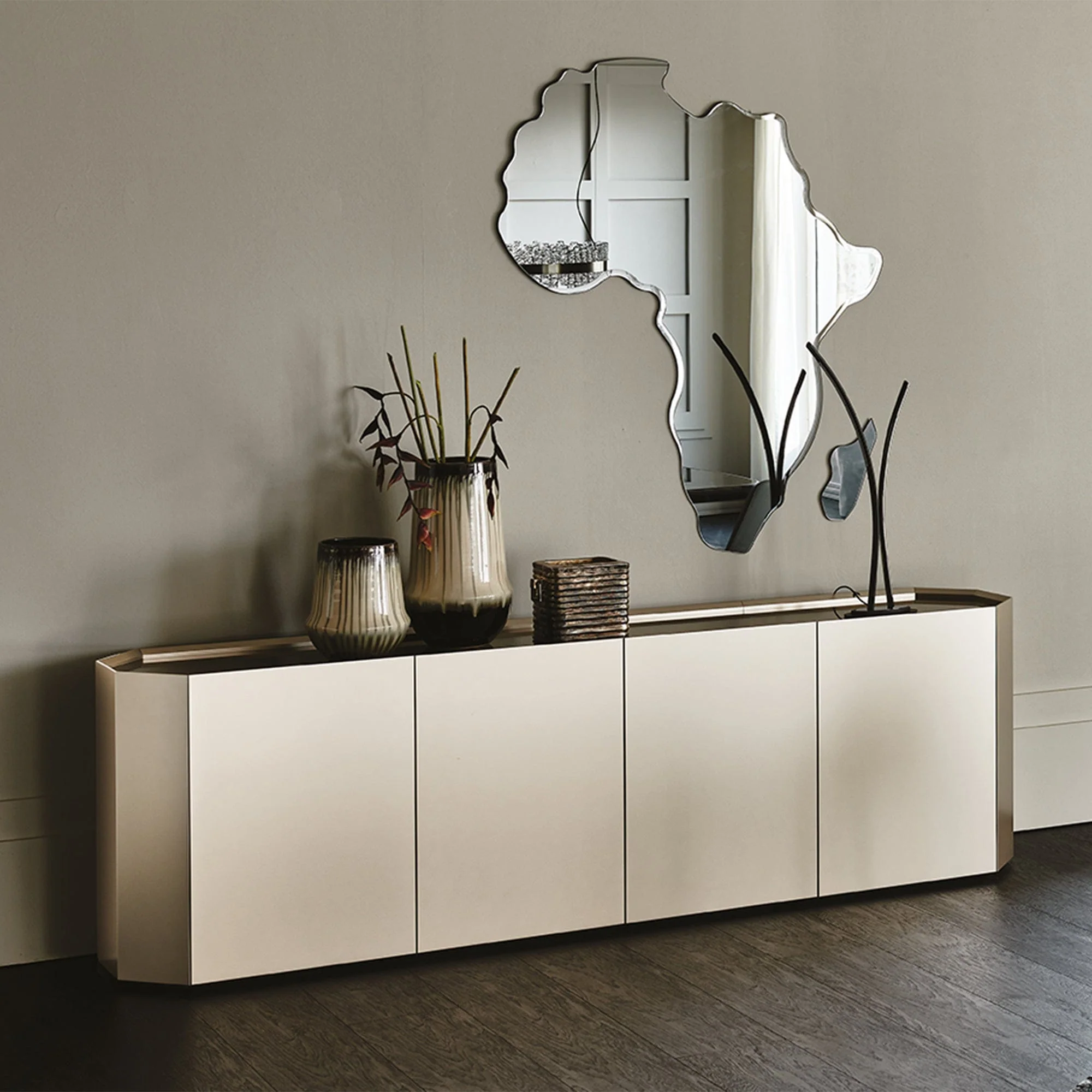 Cattelan Italia Chelsea - 4 Door Sideboard, Glass - Image 2