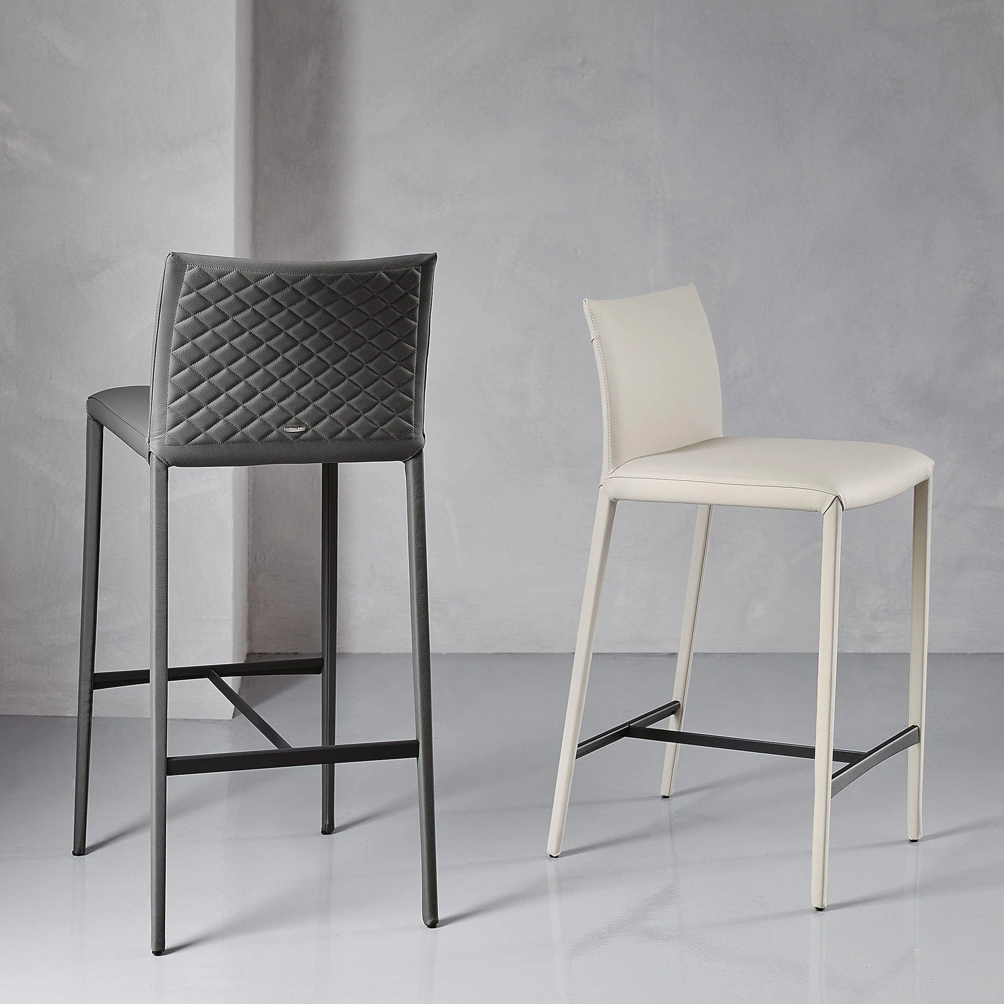 Cattelan Italia Norma Corture - Bar Stool, Faux Leather - Image 2