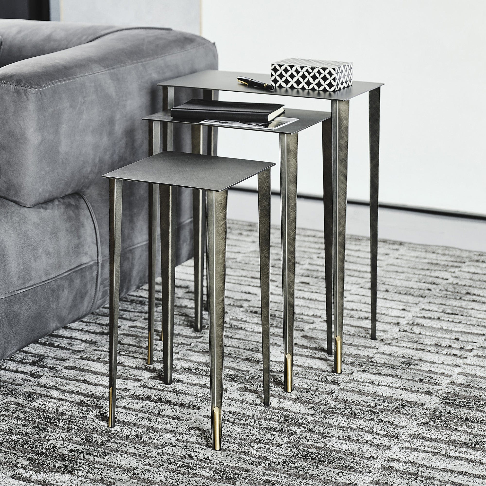 Cattelan Italia Spillo - Metallic Nest Tables - Image 3