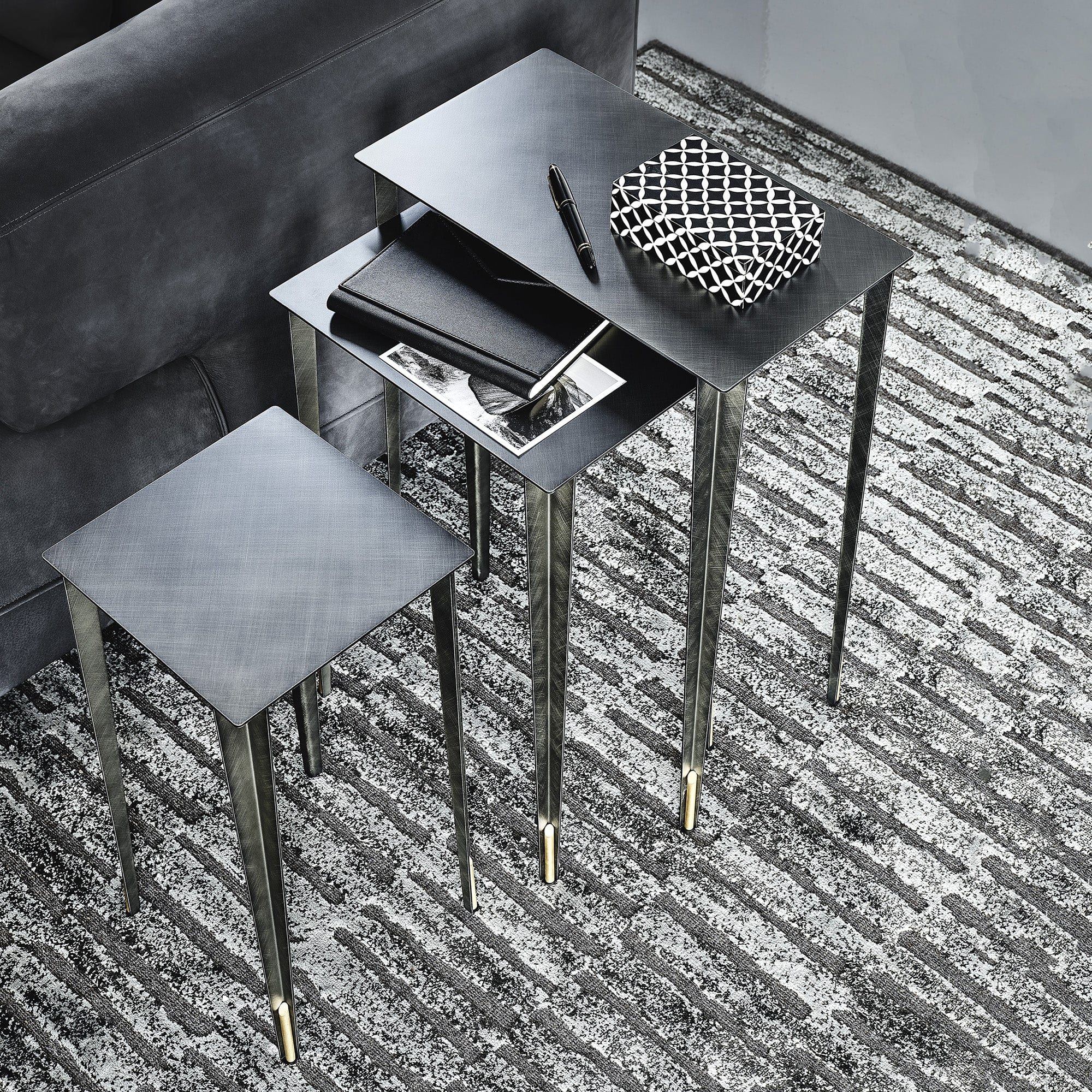 Cattelan Italia Spillo - Metallic Nest Tables - Image 4