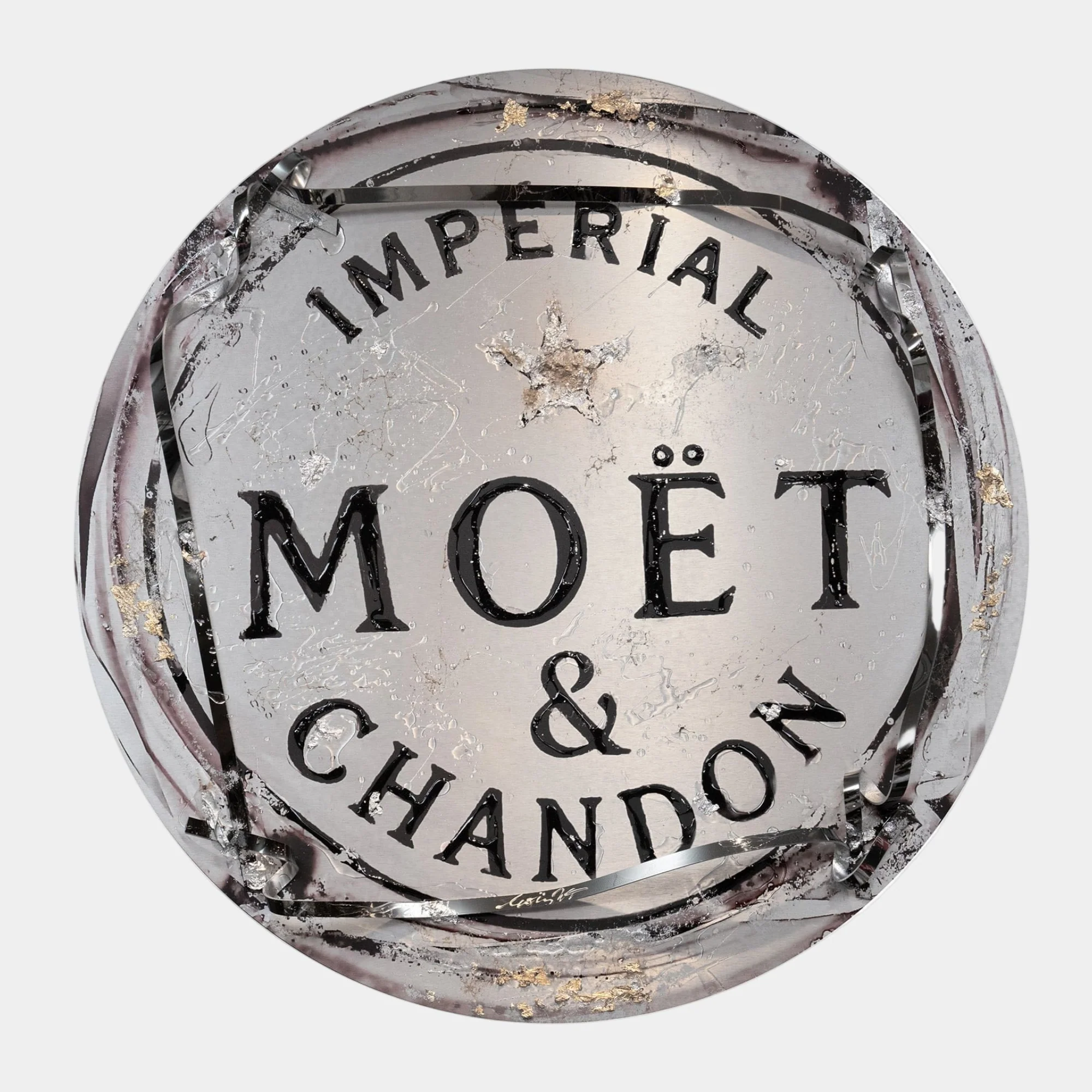 Moet Champagne Top - Liquid Wall Art By Clare Wright