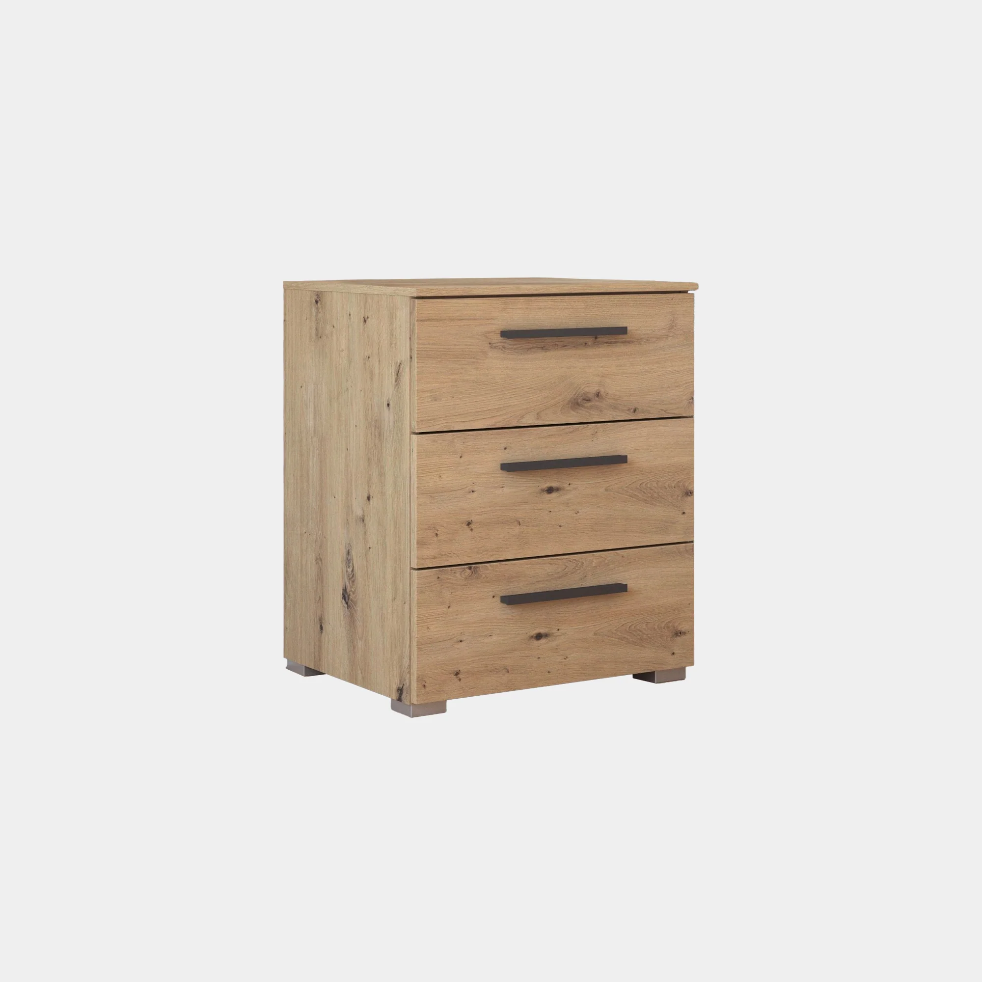Charlton - 3 Drawer Bedside Table, Large