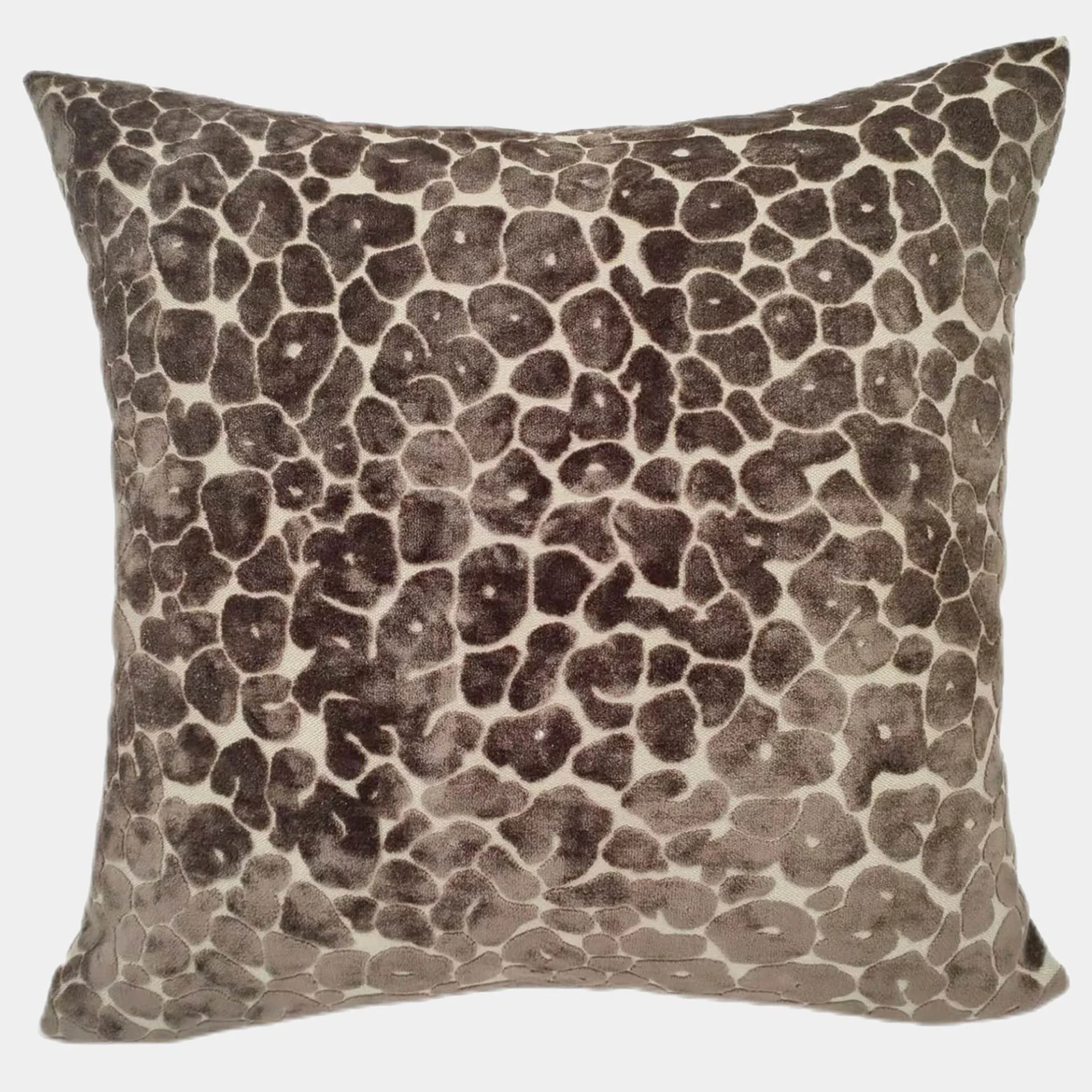 Cheetah Velvet - Chocolate Brown Cushion 56x56cm
