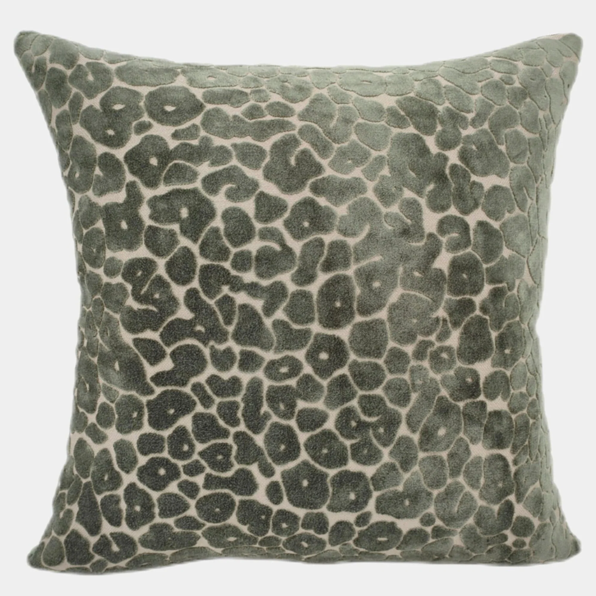 Cheetah Velvet - Sage Cushion 56x56cm