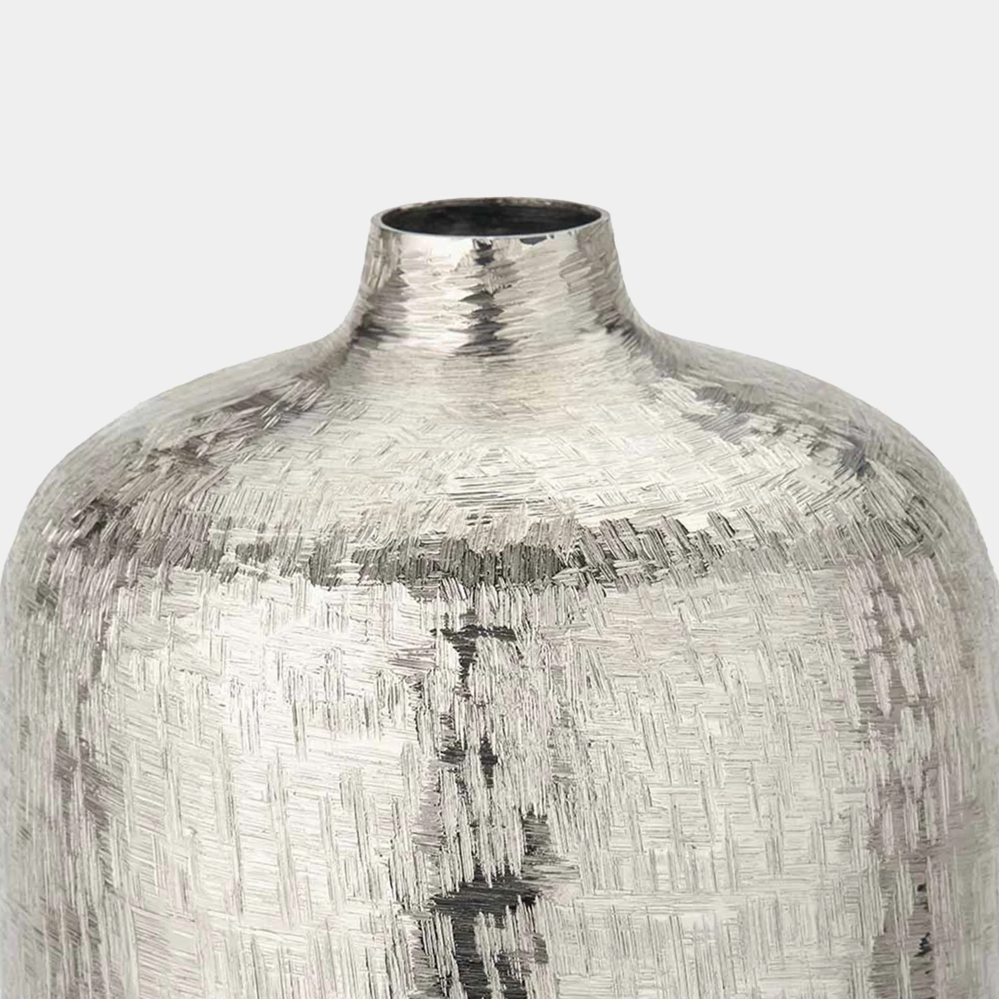 Cinder - Metal Vase, Silver - Image 4