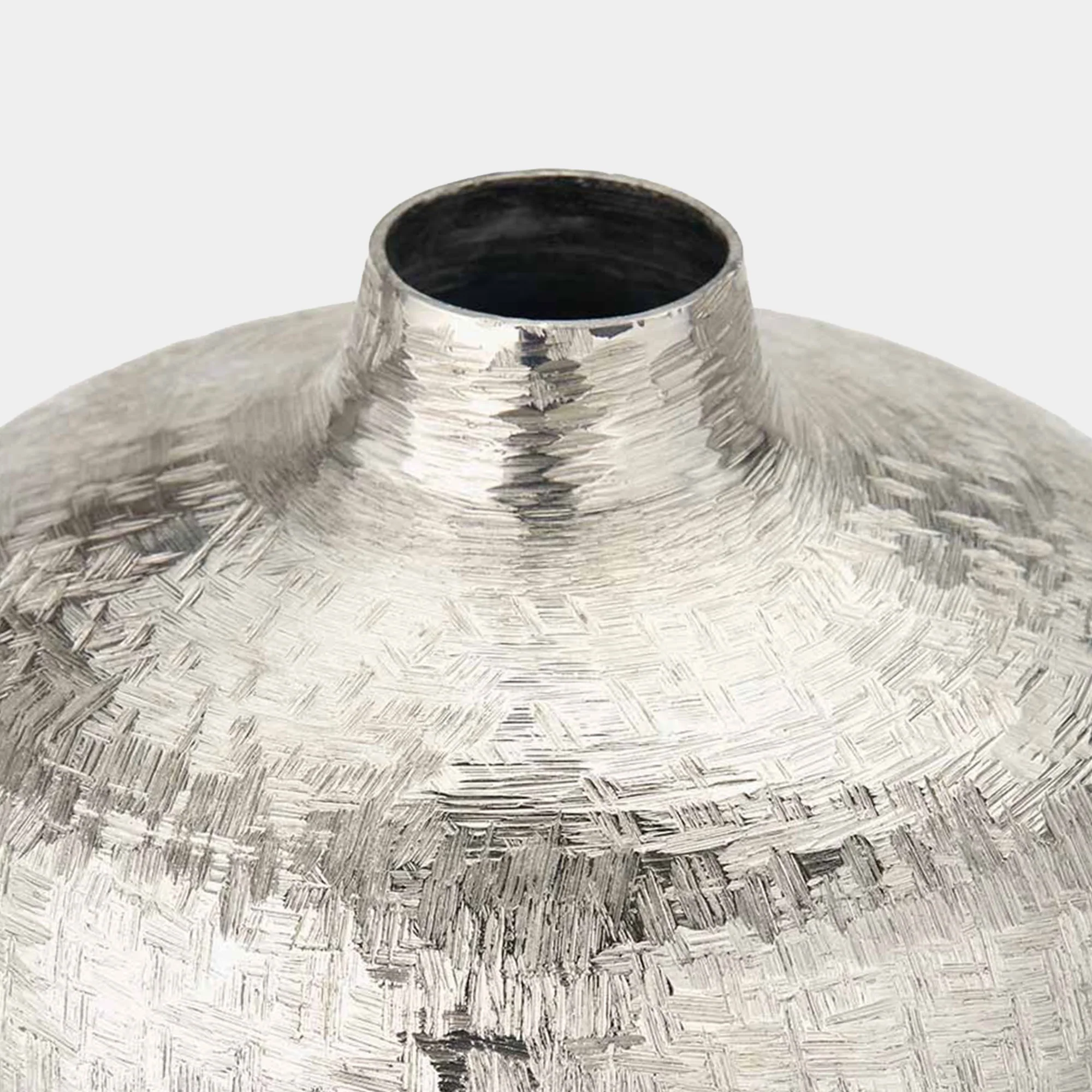 Cinder - Metal Vase, Silver - Image 5