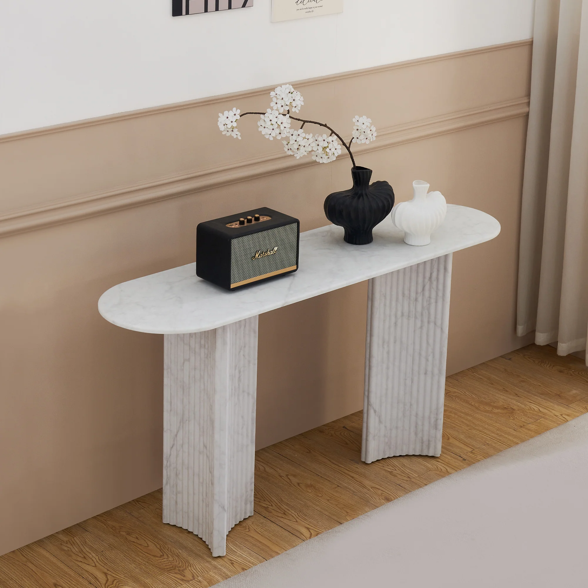 Cloud - Marble Effect Console Table - Image 2