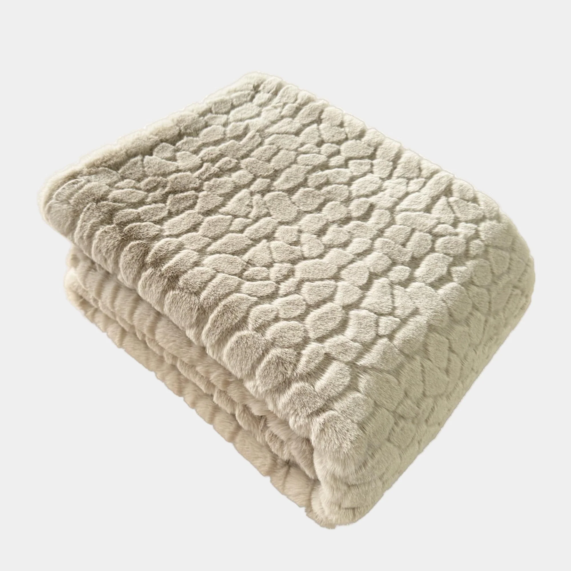 Comfort Taupe - Faux Fur Throw 150x200cm