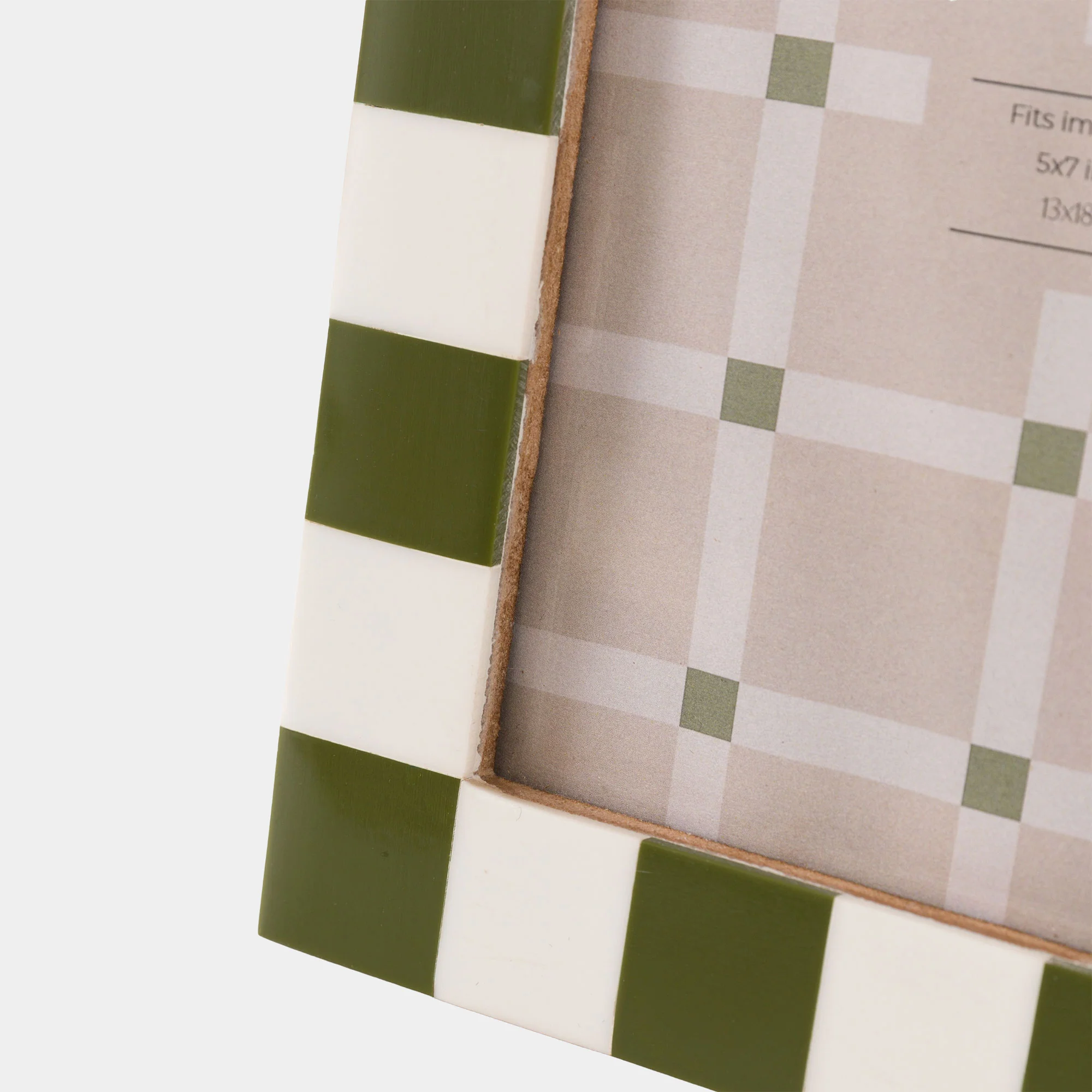Coria Check - Green Photo Frame, 5x7 - Image 5