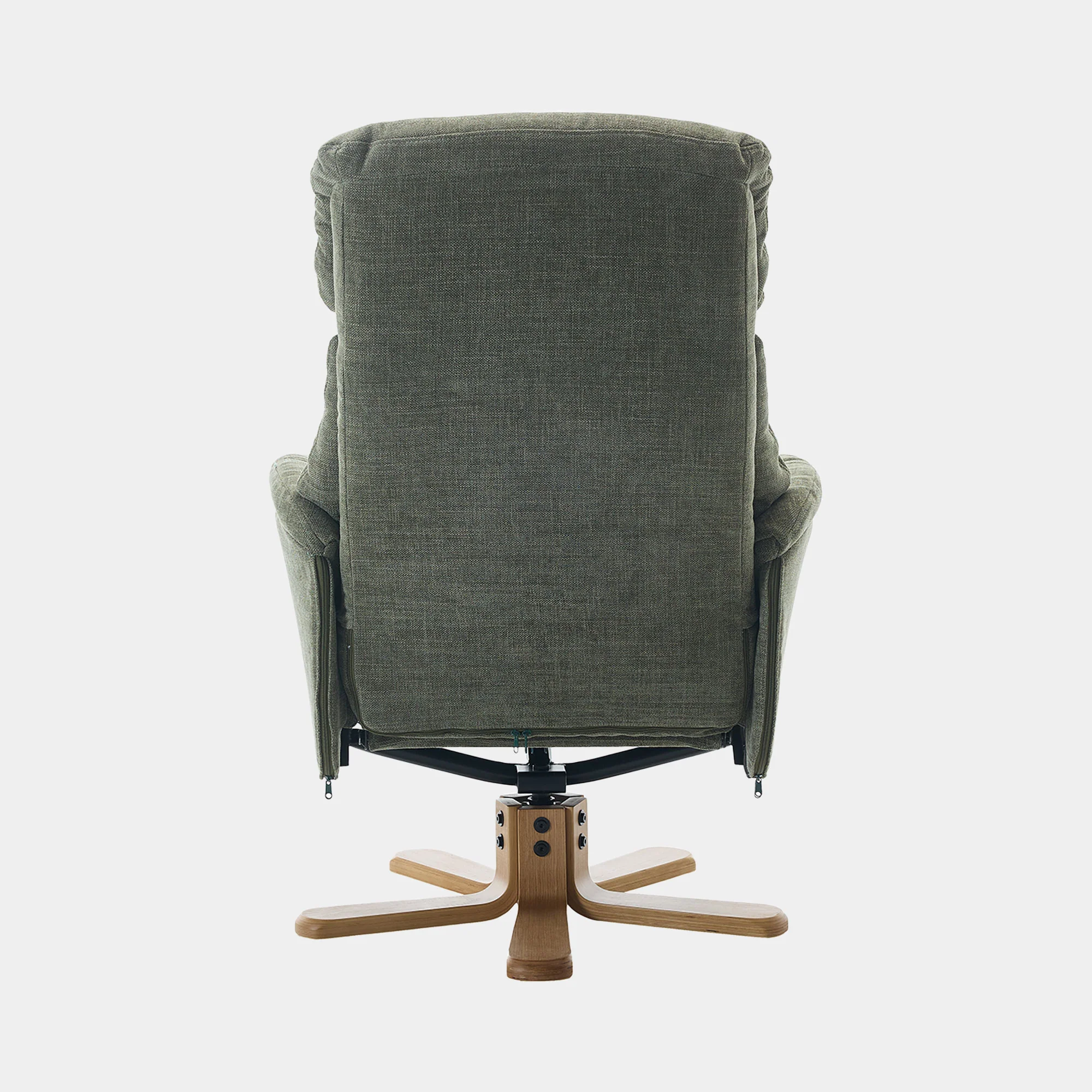 Cortina - Swivel Chair With Footstool, Fabric - Image 16