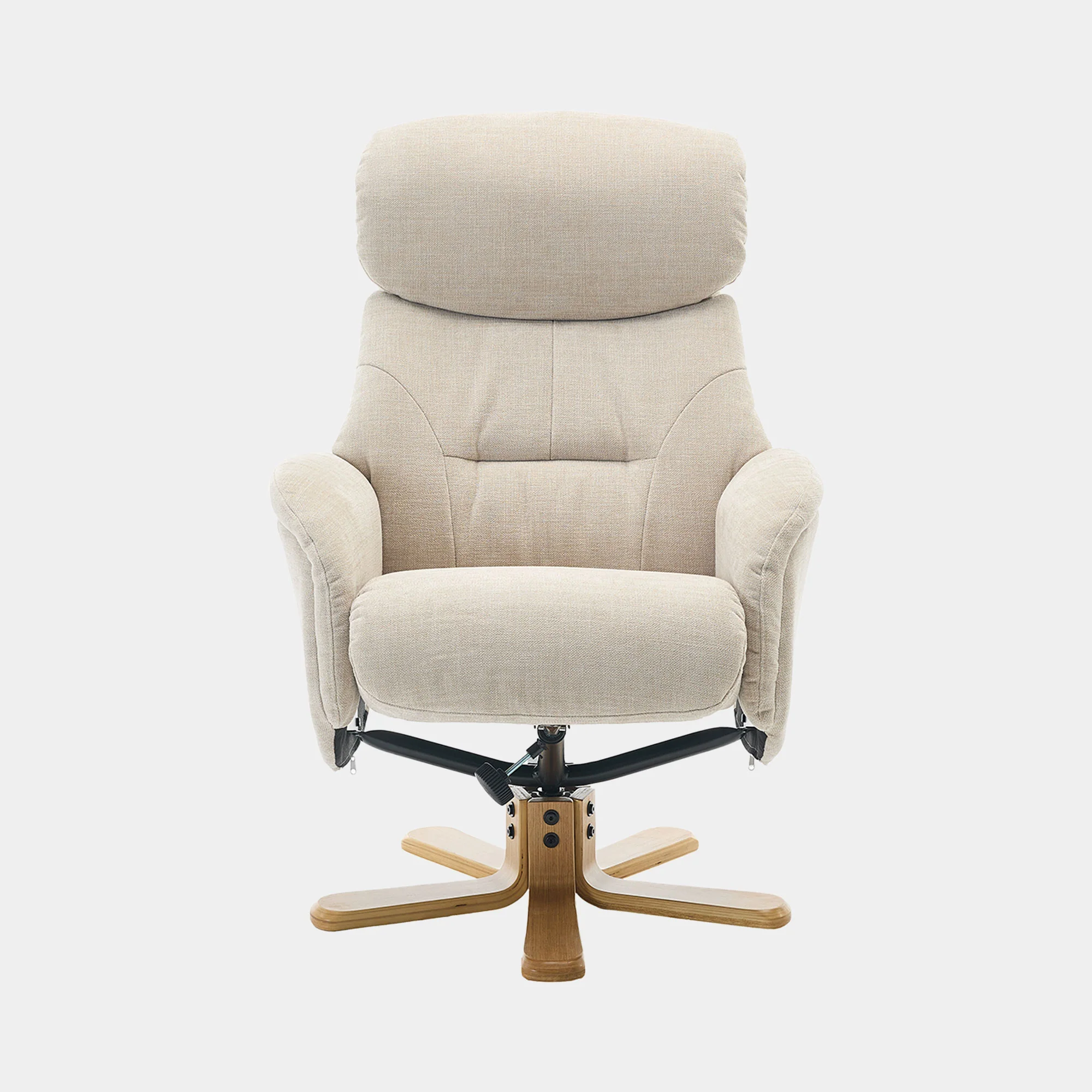 Cortina - Swivel Chair With Footstool, Fabric - Image 6