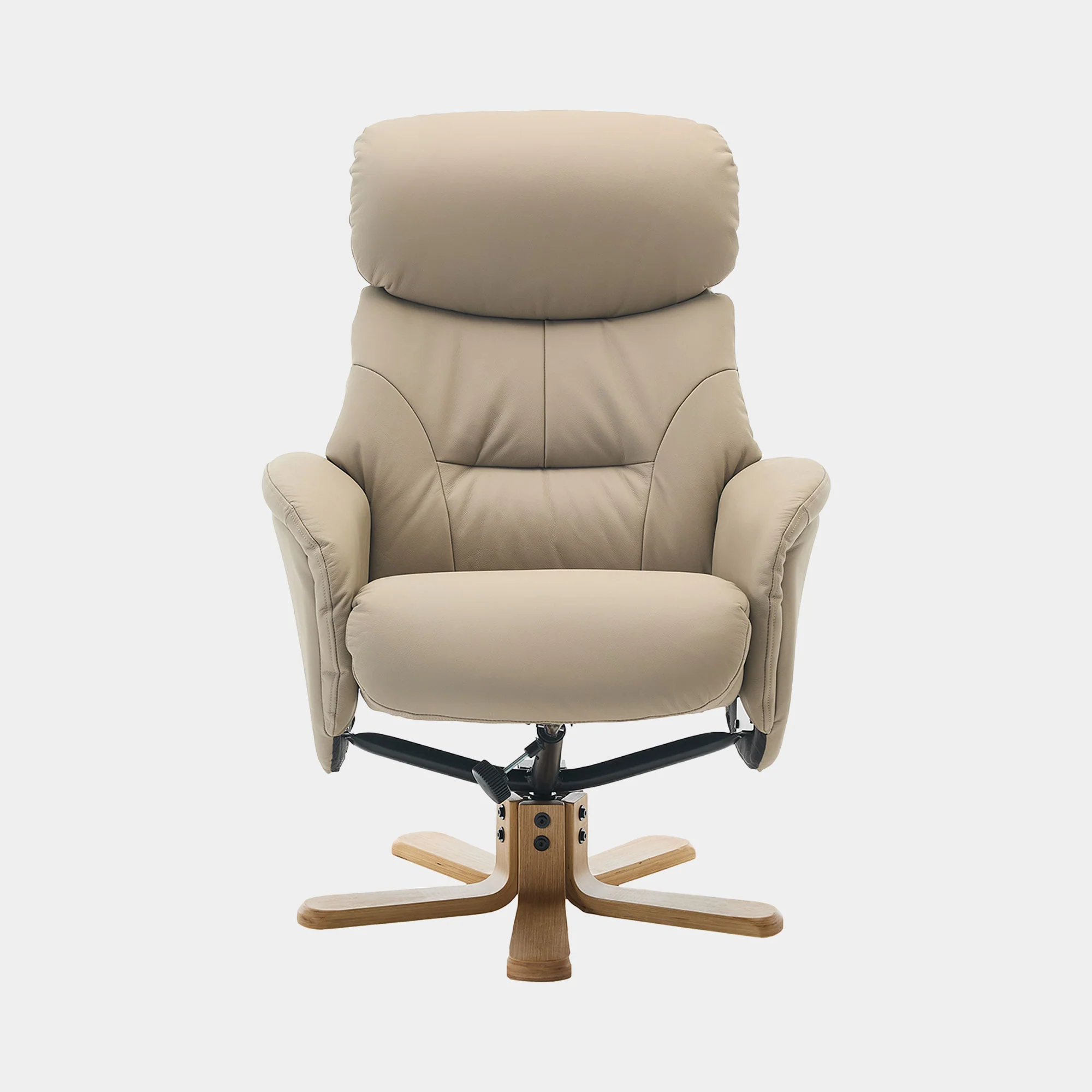 Cortina - Swivel Chair With Footstool, Leather - Image 11