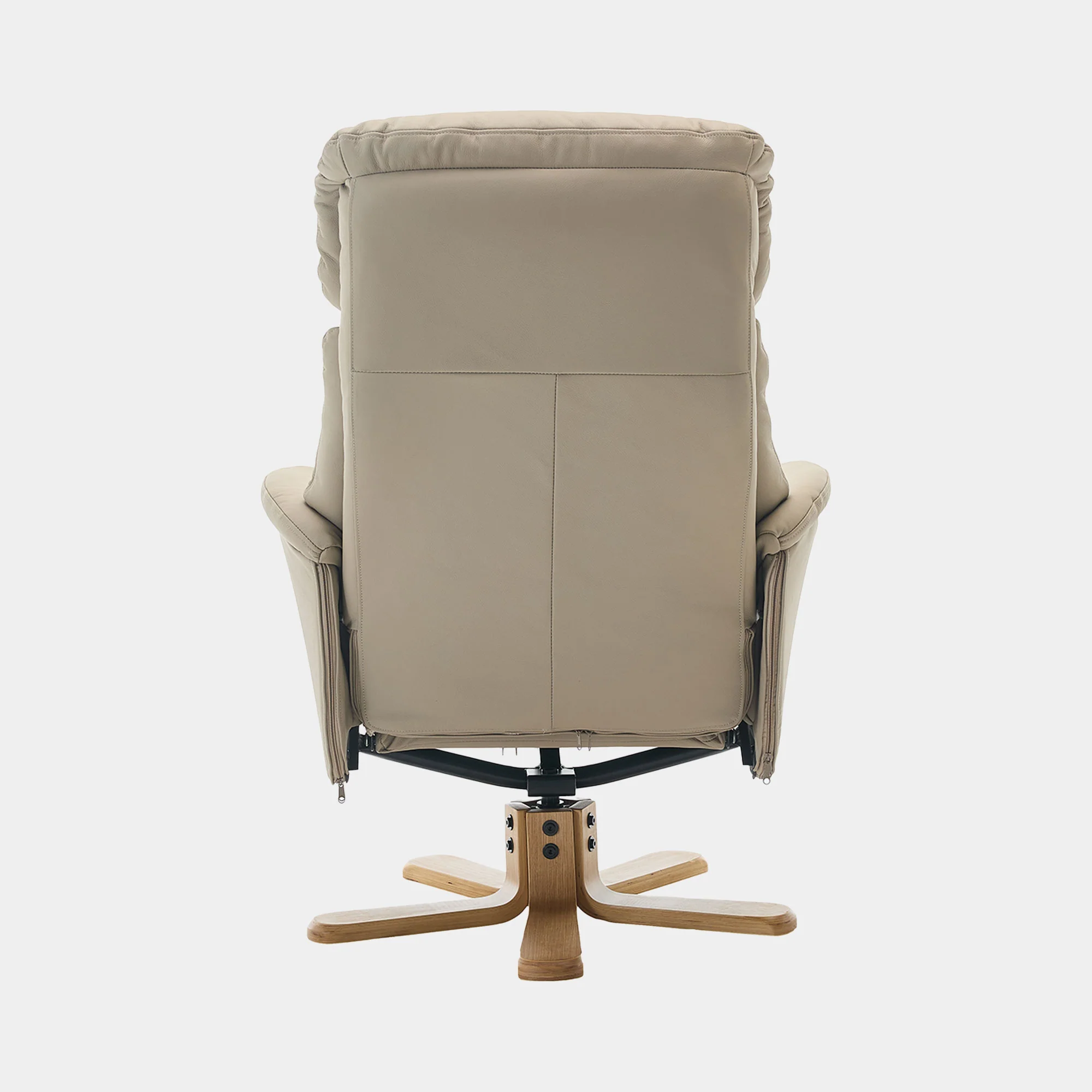 Cortina - Swivel Chair With Footstool, Leather - Image 12