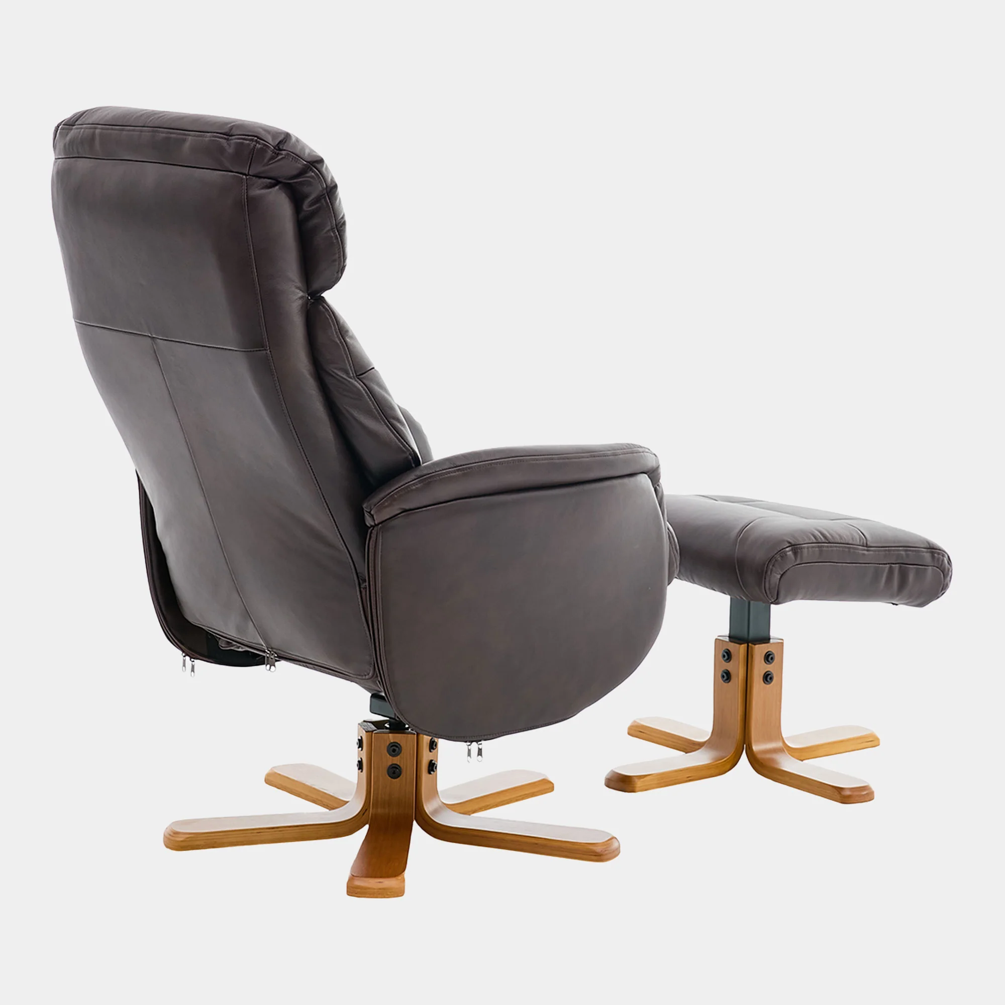 Cortina - Swivel Chair With Footstool, Leather - Image 16