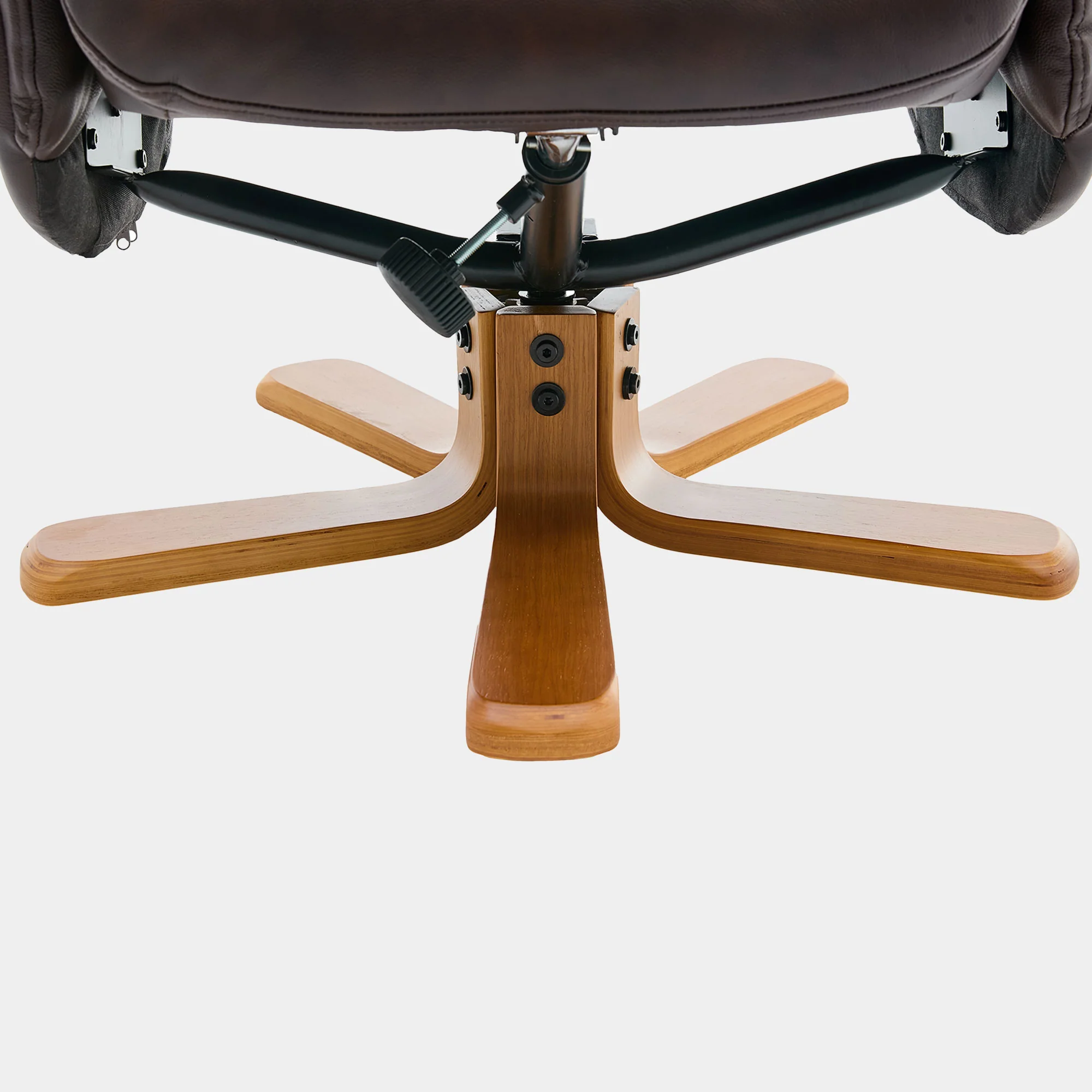 Cortina - Swivel Chair With Footstool, Leather - Image 19