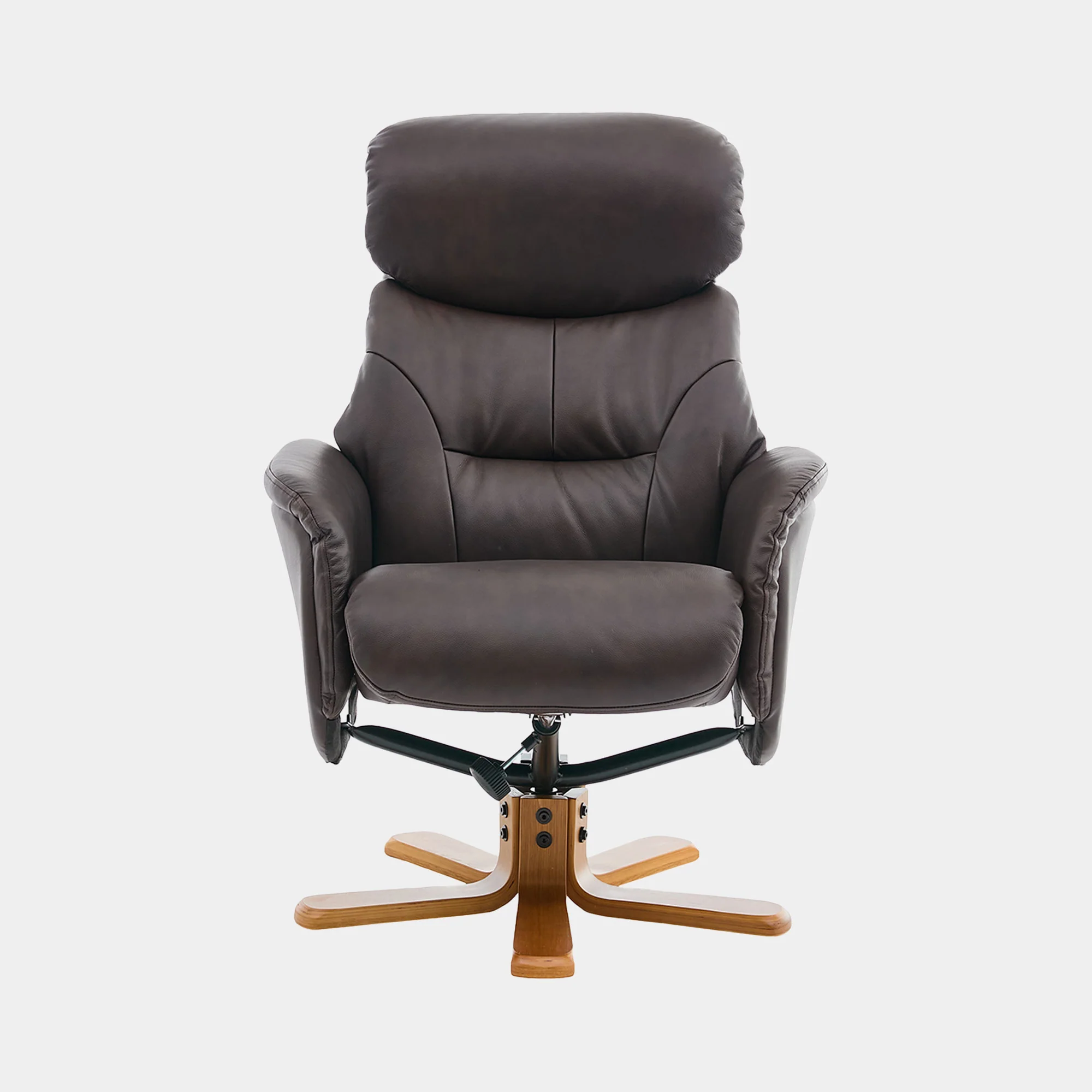 Cortina - Swivel Chair With Footstool, Leather - Image 21