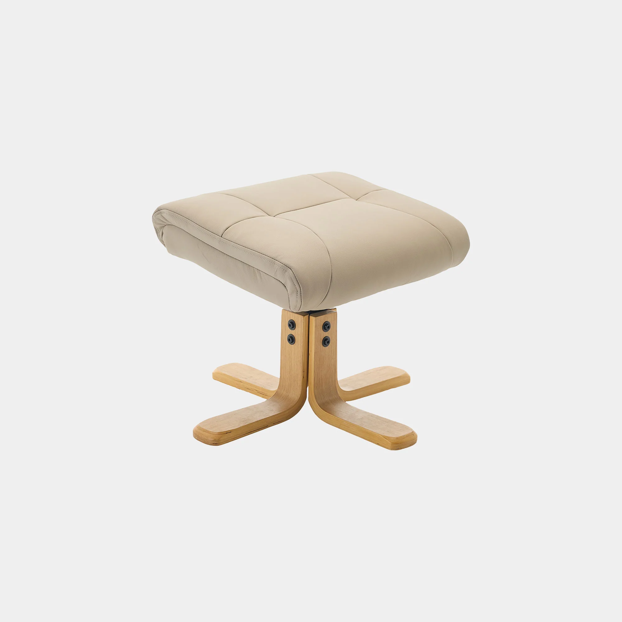 Cortina - Swivel Chair With Footstool, Leather - Image 5