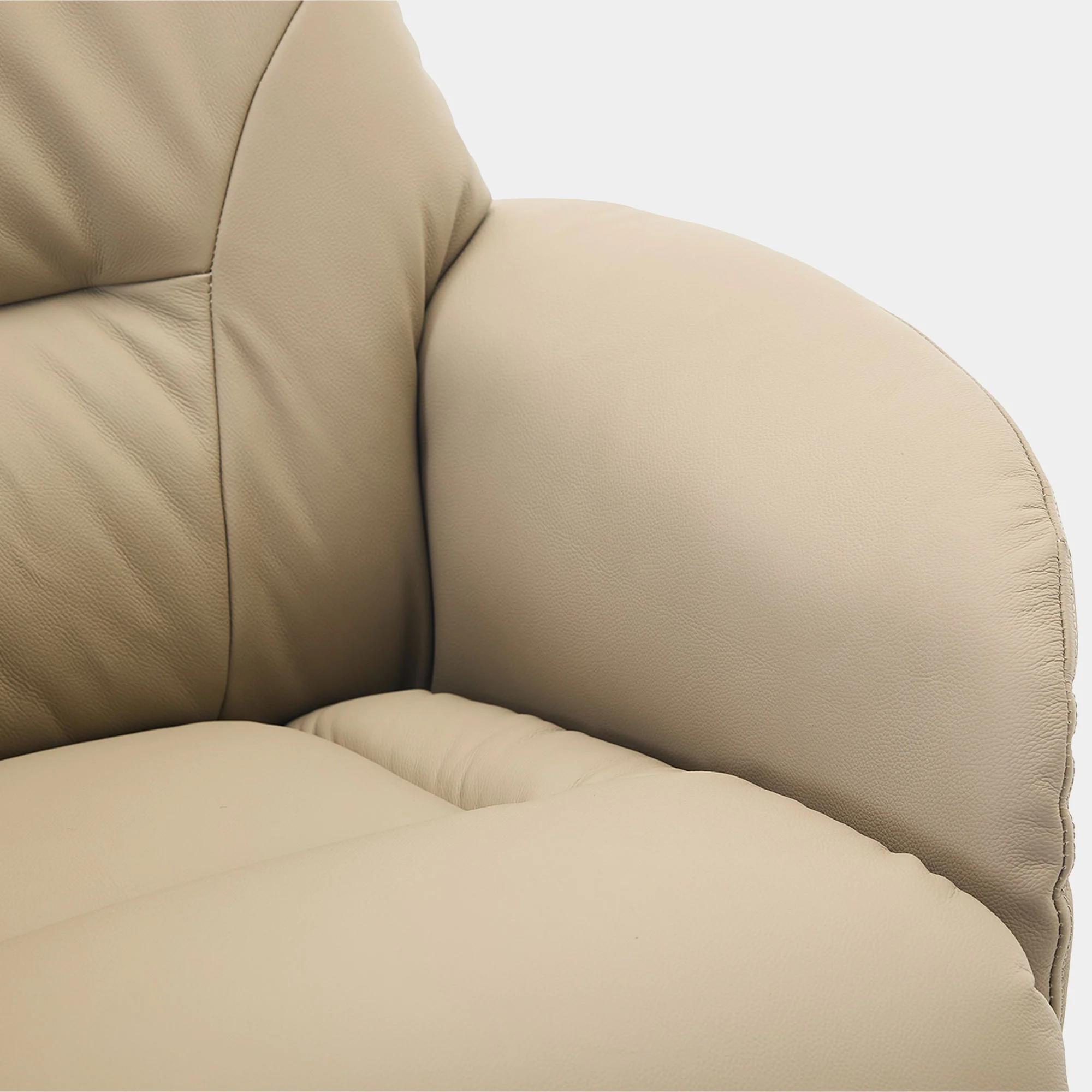 Cortina - Swivel Chair With Footstool, Leather - Image 8