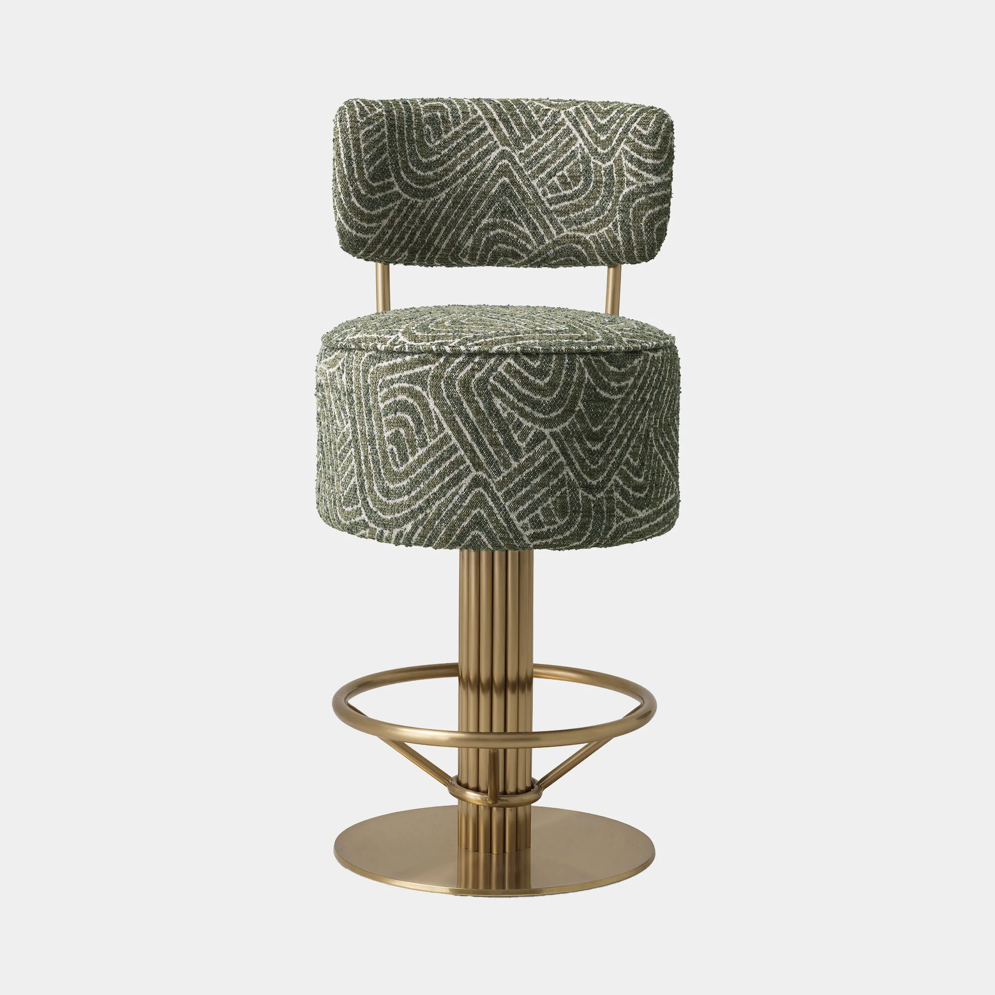 Eichholtz Carelton - Swivel Counter Stool With Back, Fabric - Image 14
