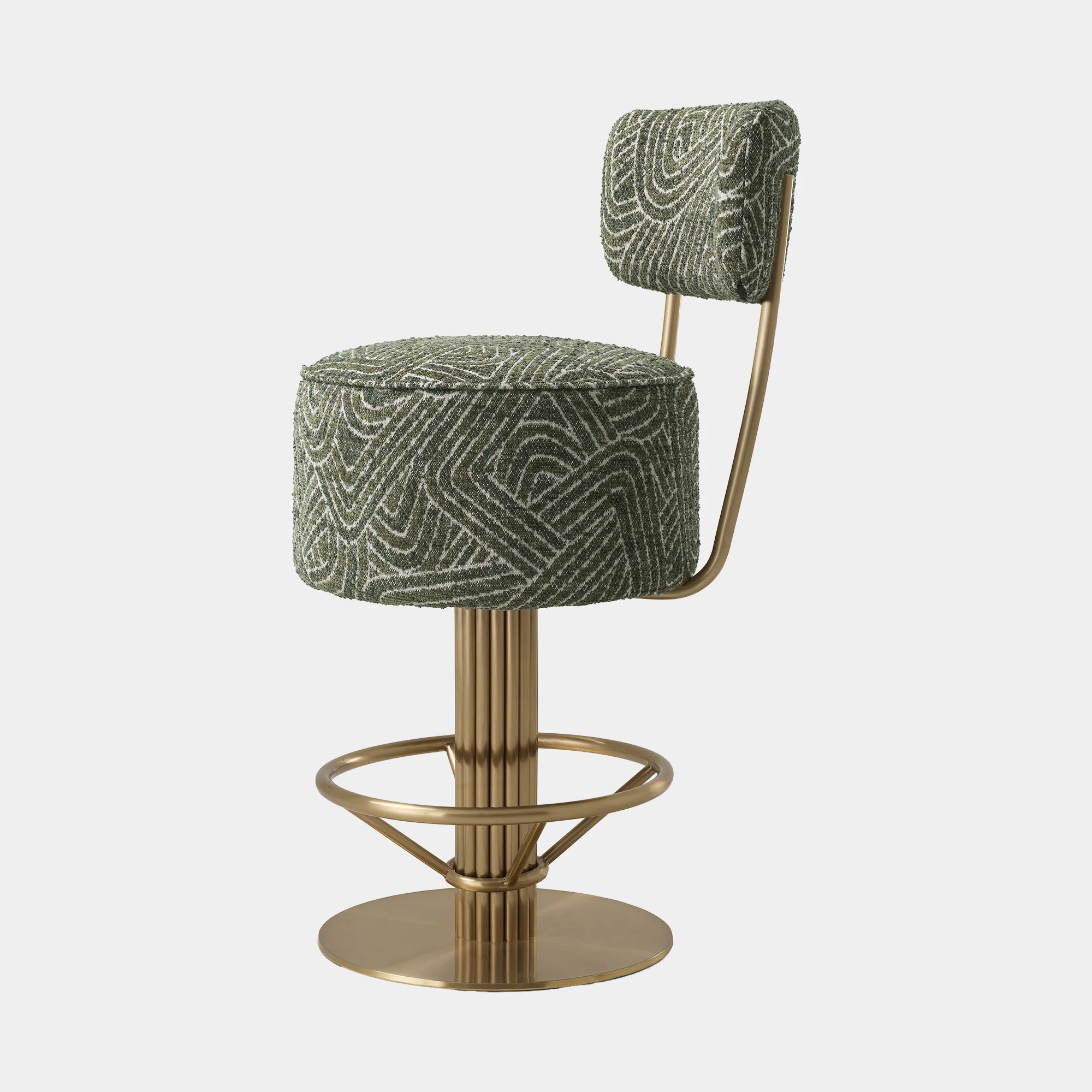 Eichholtz Carelton - Swivel Counter Stool With Back, Fabric - Image 15