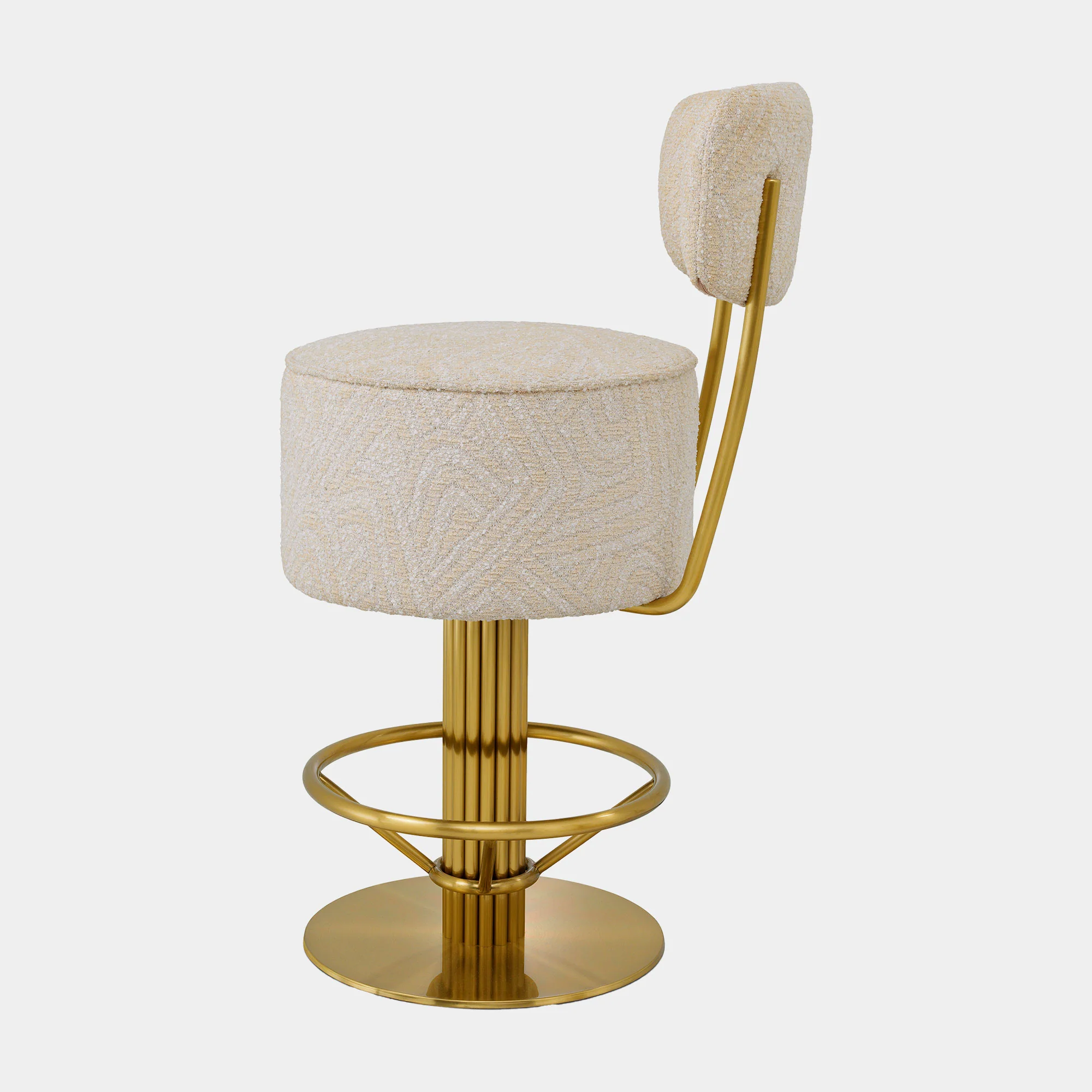 Eichholtz Carelton - Swivel Counter Stool With Back, Fabric - Image 5