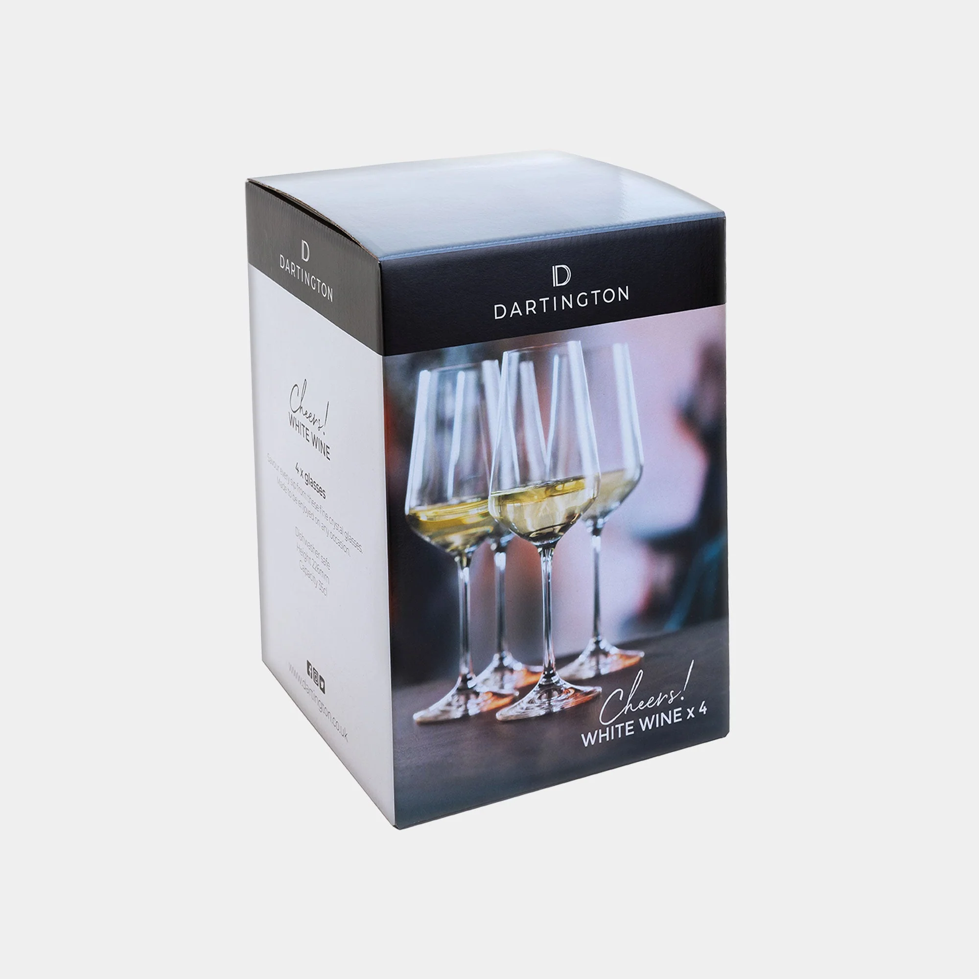 Dartington Crystal Cheers! - White Wine Glasses, Set of 4 - Image 4
