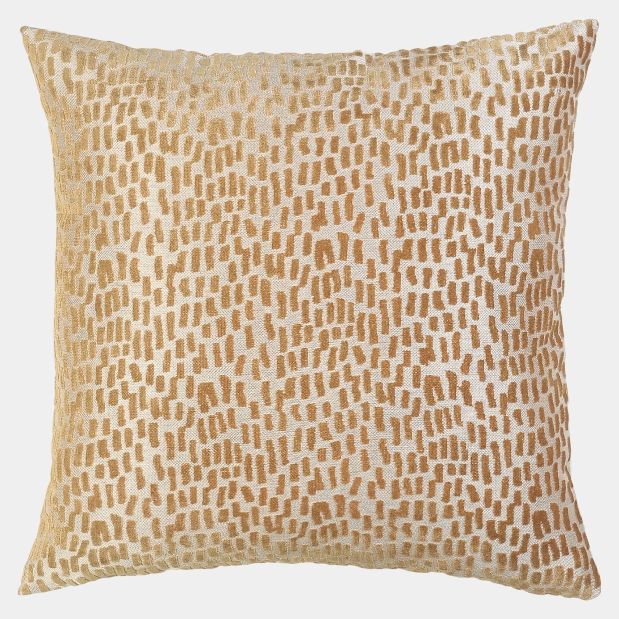 Dashes Velvet - Whiskey Gold Cushion 43x43cm