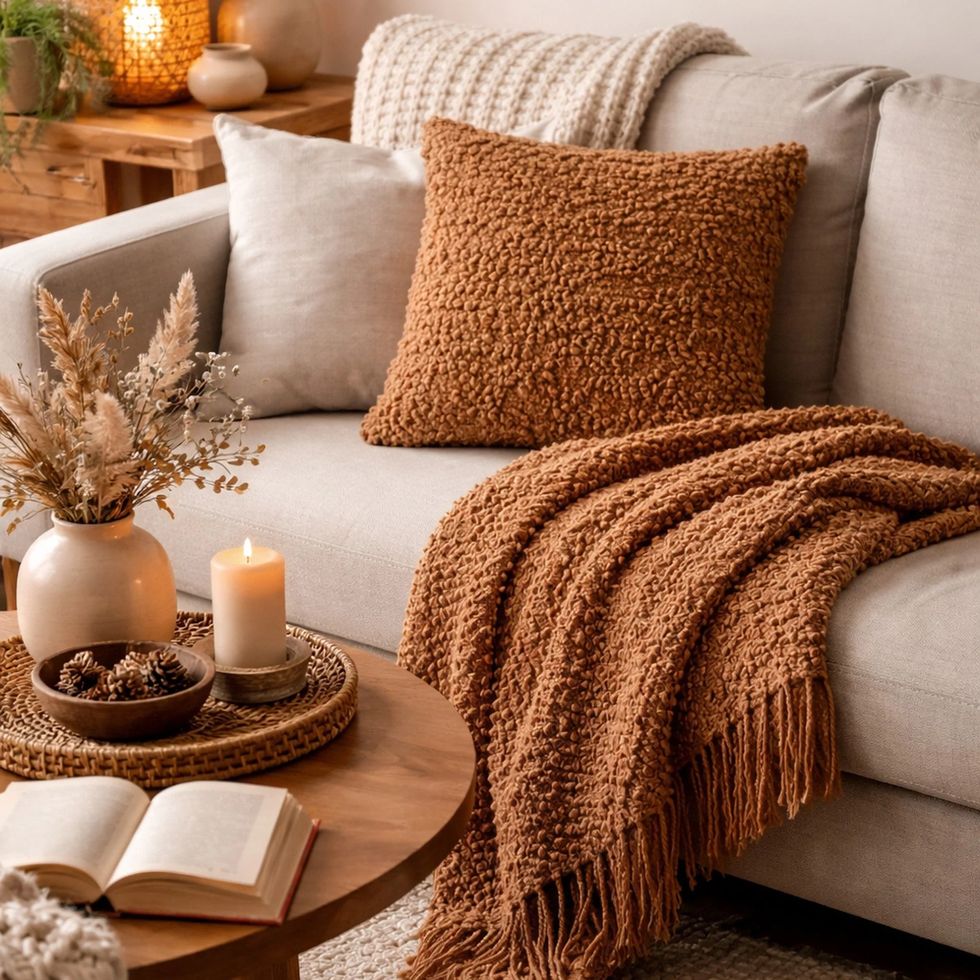 Dundee Ginger - Wool Blend Throw 130x180cm - Image 2