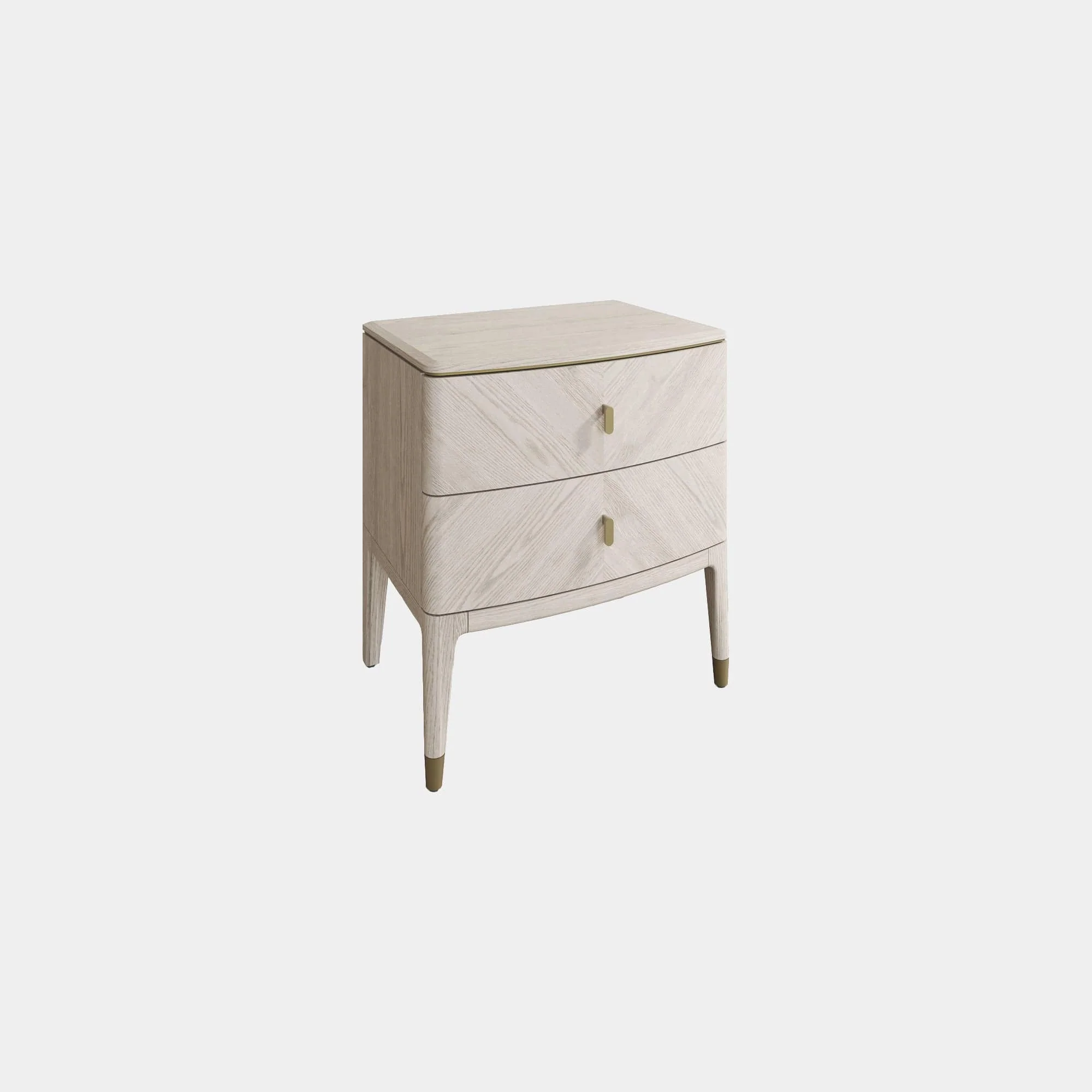 Dynasty Stone - 2 Drawer Bedside Table