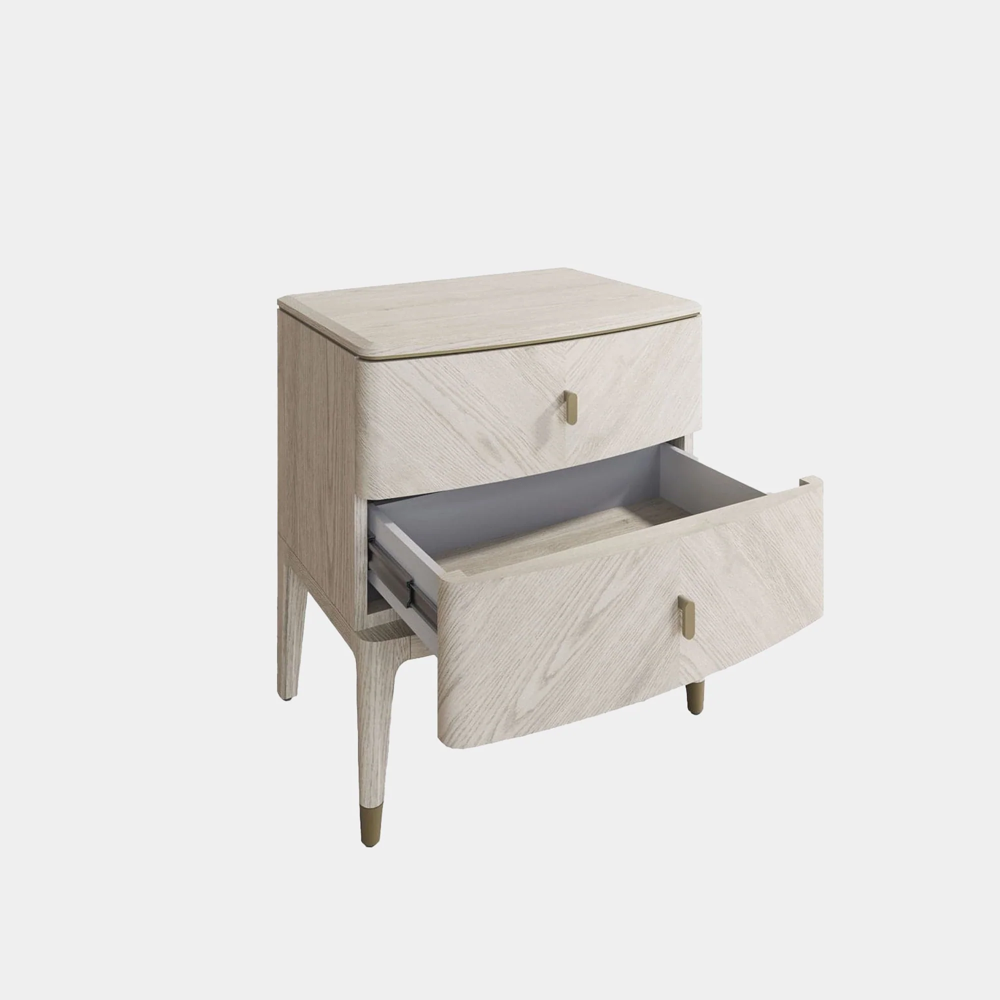 Dynasty Stone - 2 Drawer Bedside Table - Image 4