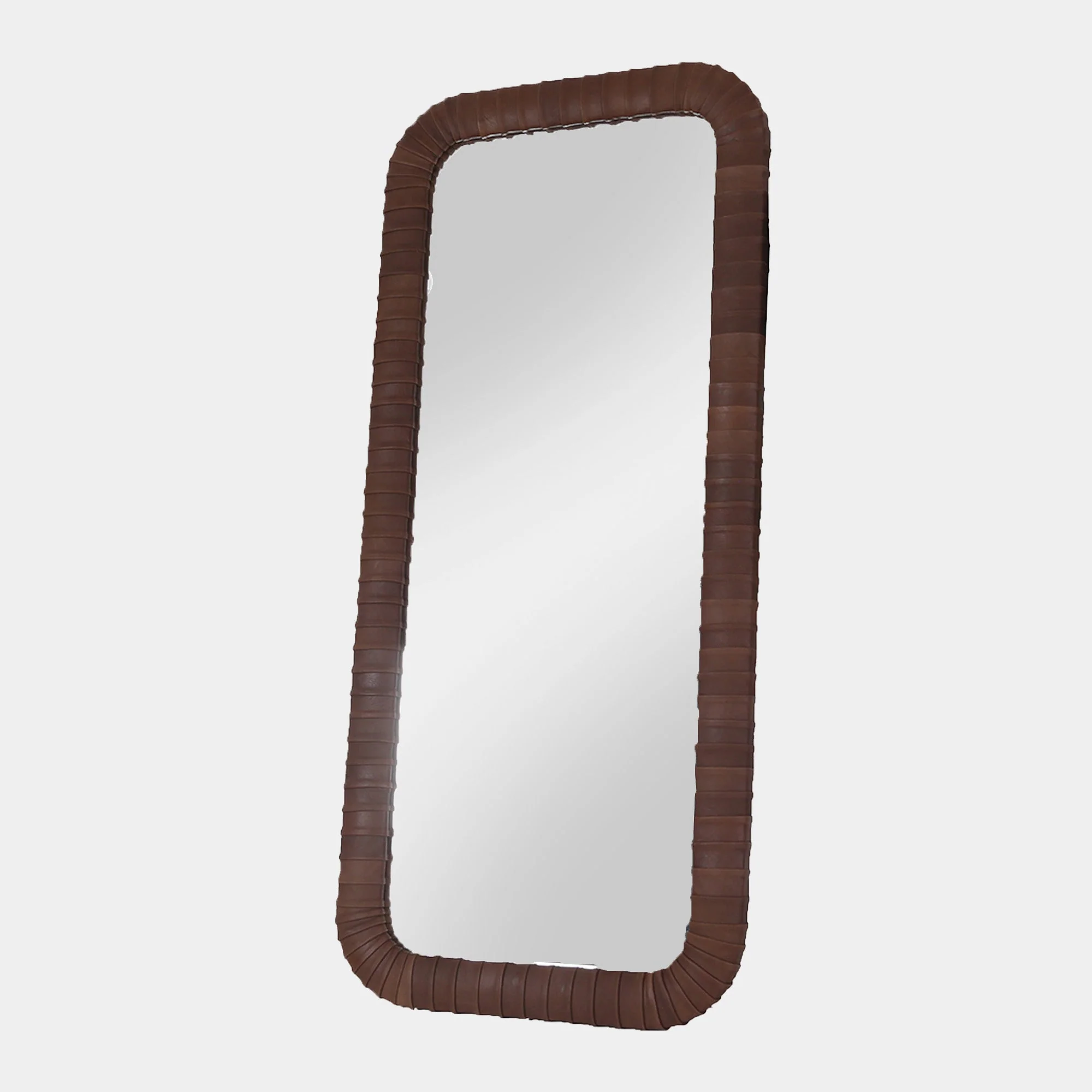 Echo Brown Leather - Wall Mirror - Image 3