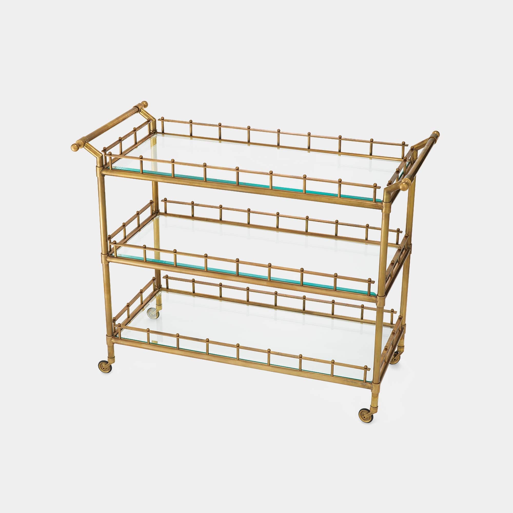 Eichholtz Scarlett - Drinks Trolley, Vintage Brass - Image 3